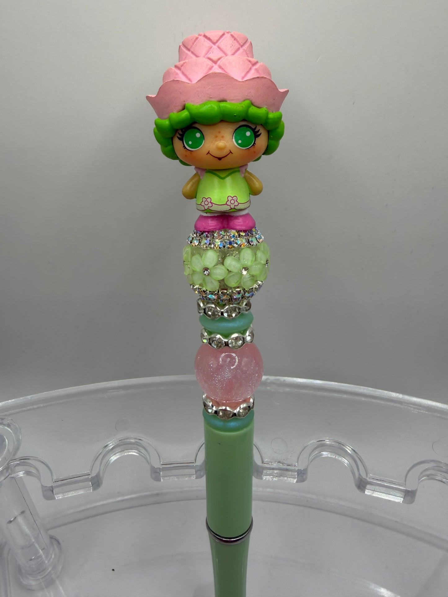 Lime Chiffon Beaded Pen