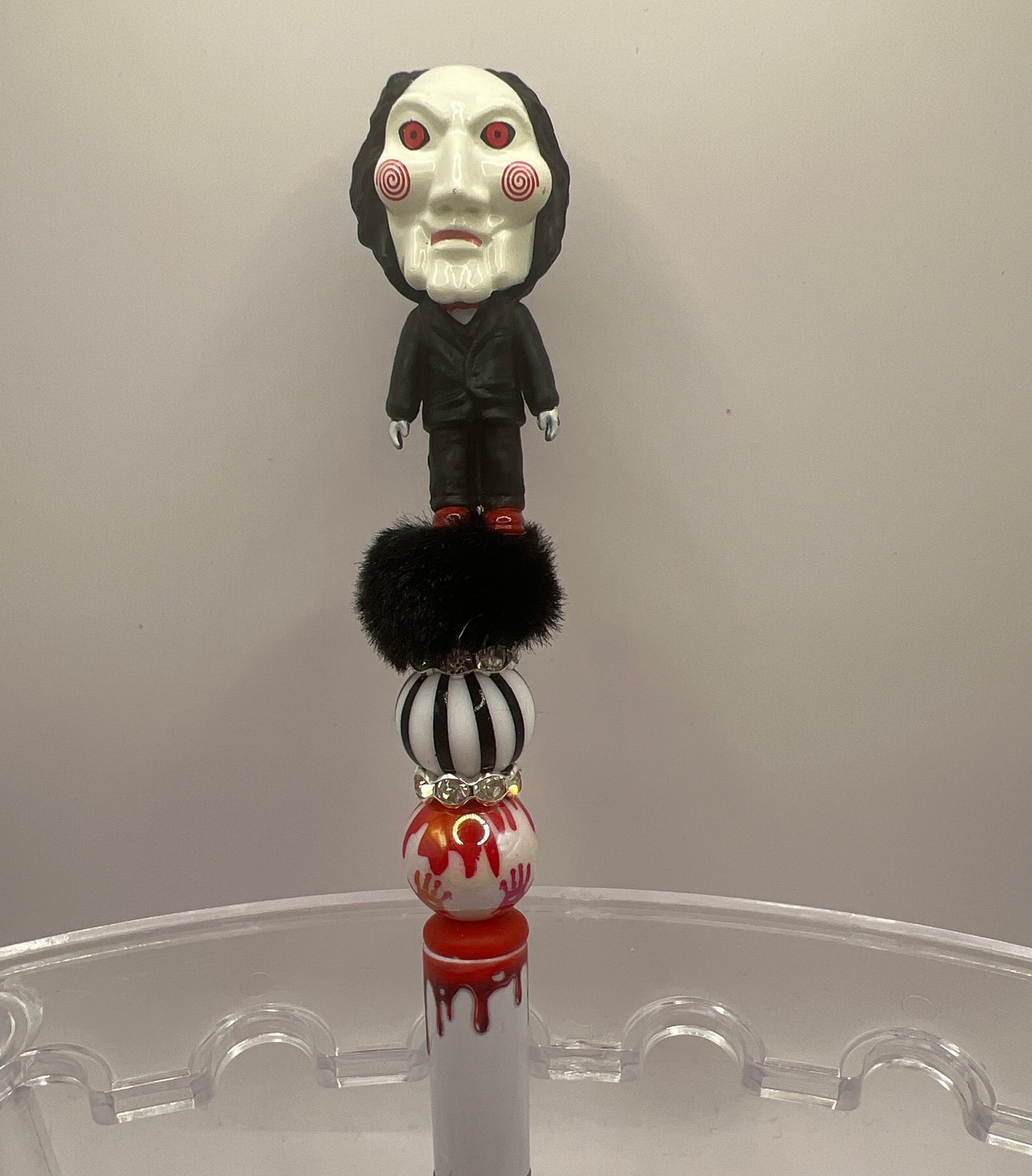 Billy the puppet Halloween beaded pen