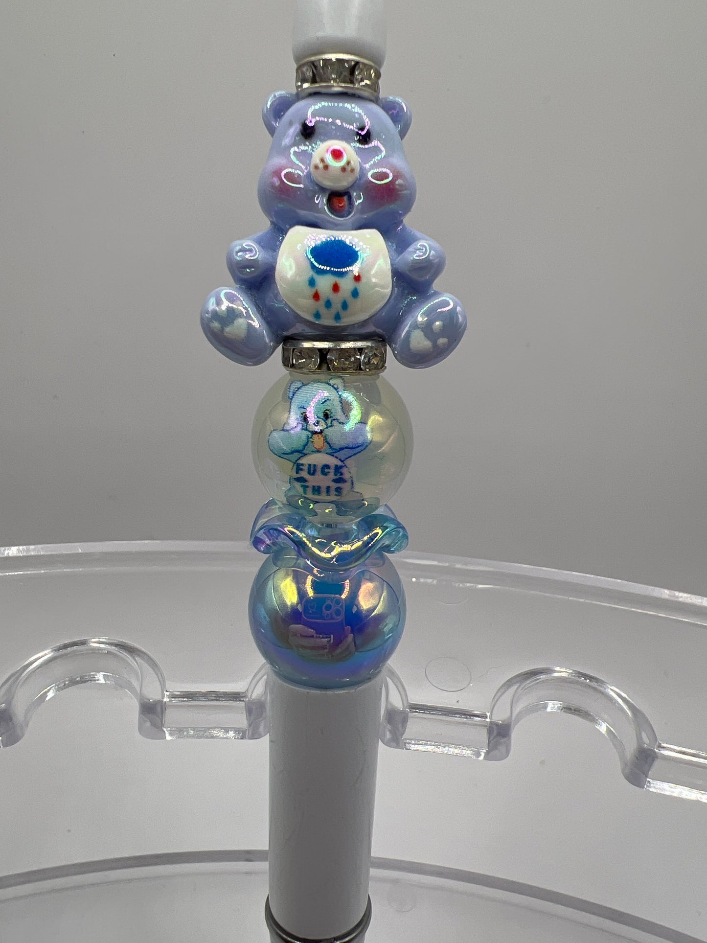 Beaded Pen Swear Bear