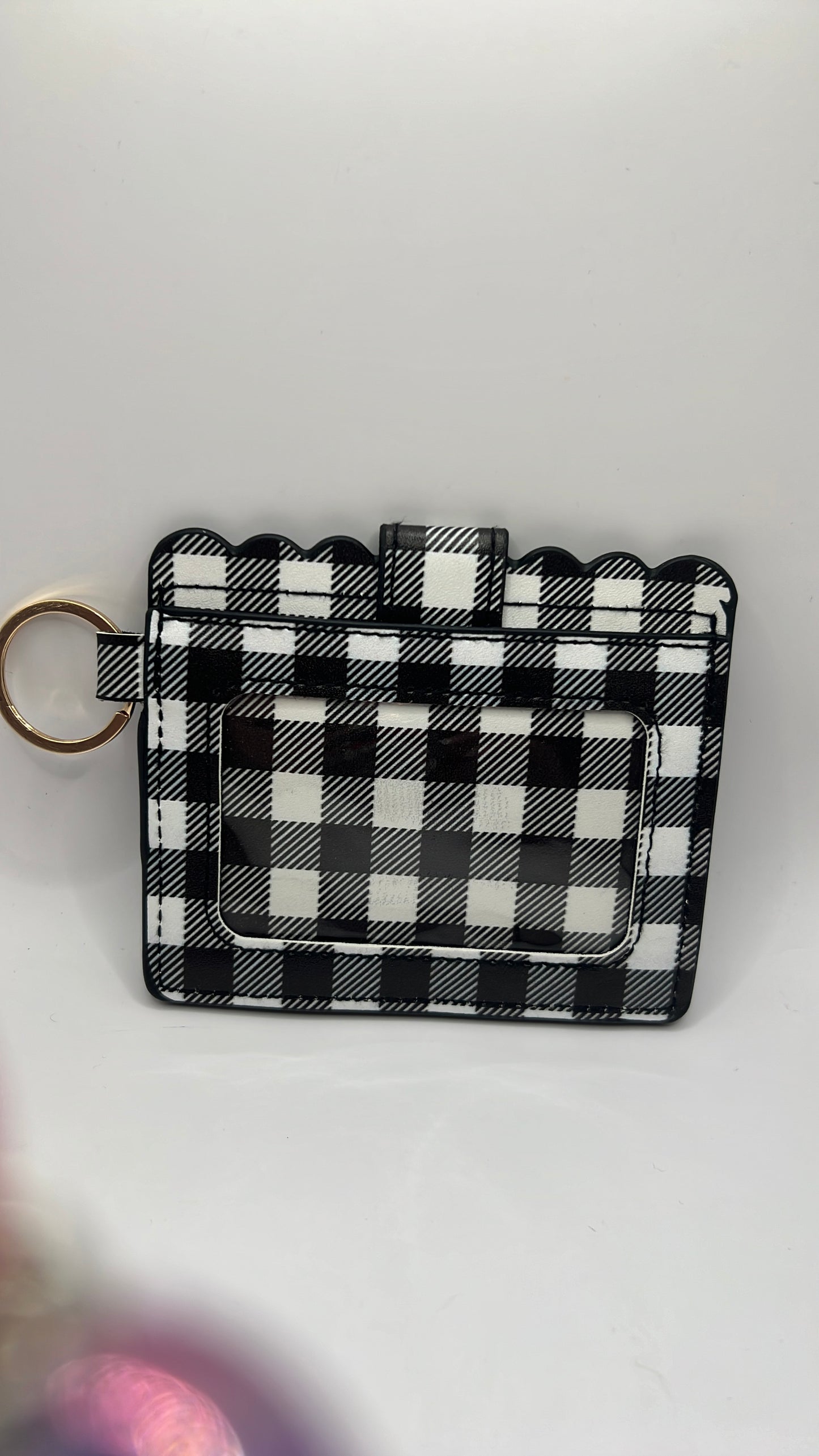 Black and white checkered wallet