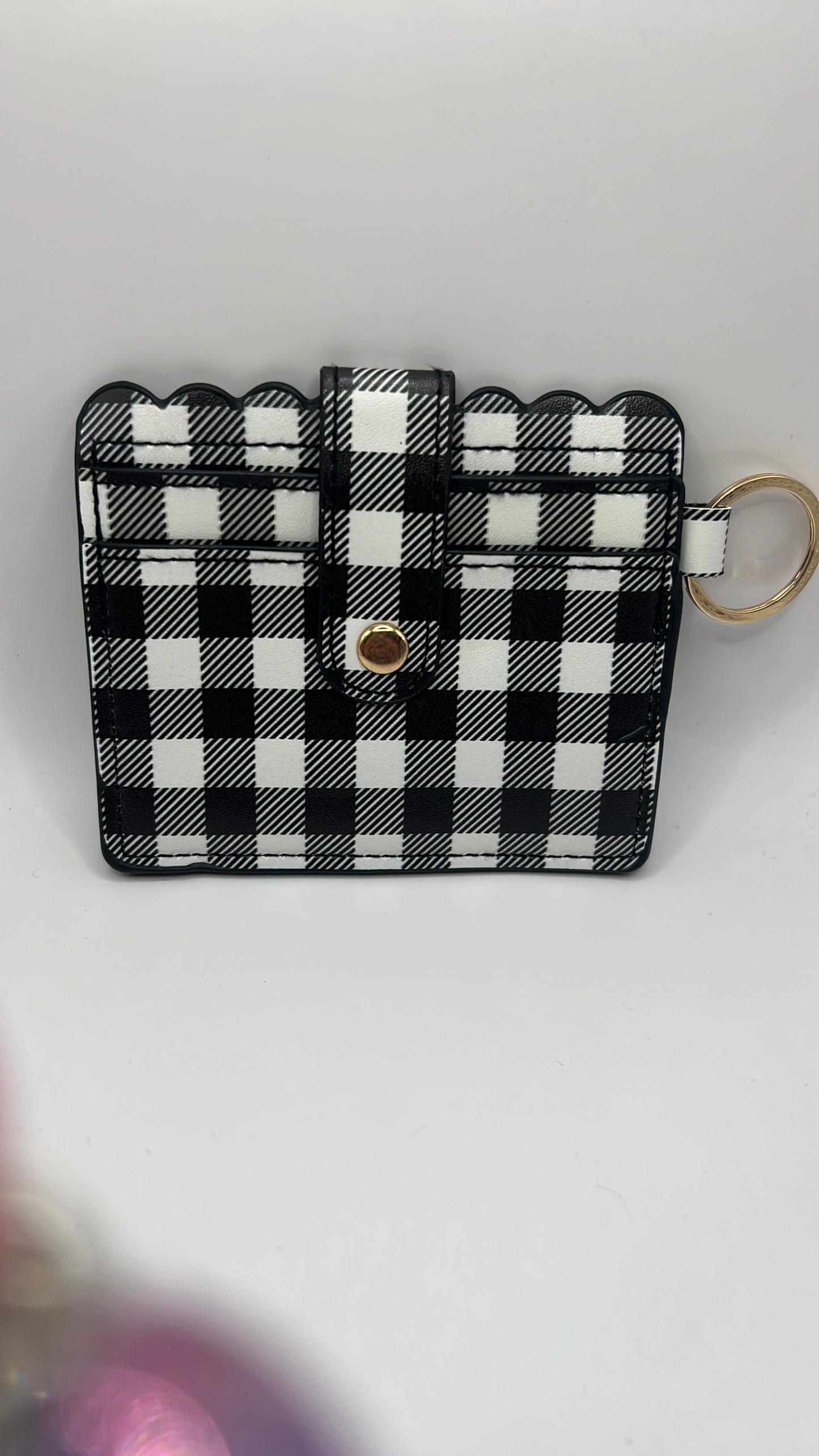 Black and white checkered wallet