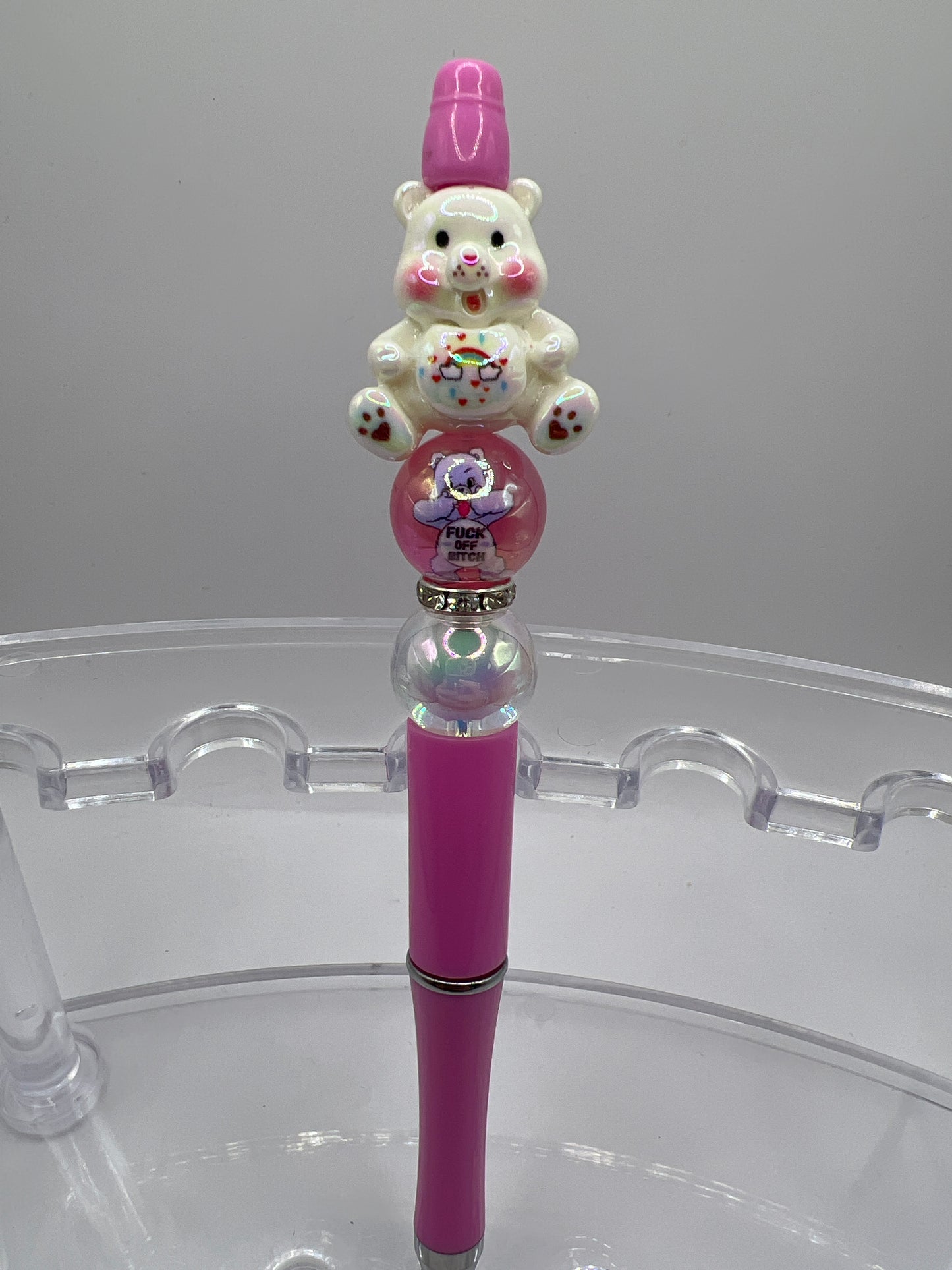 Beaded Pen Swear Bear