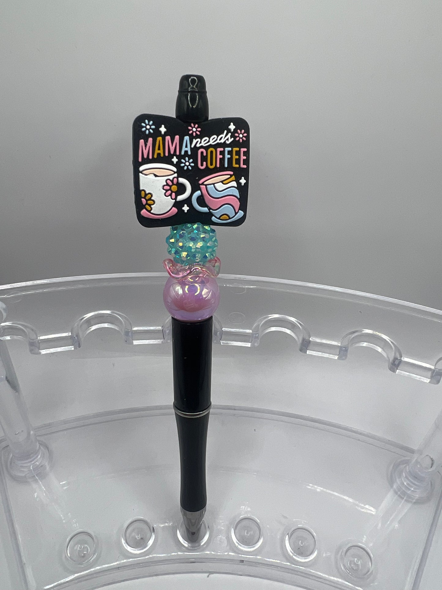 Mama needs coffee beaded pen