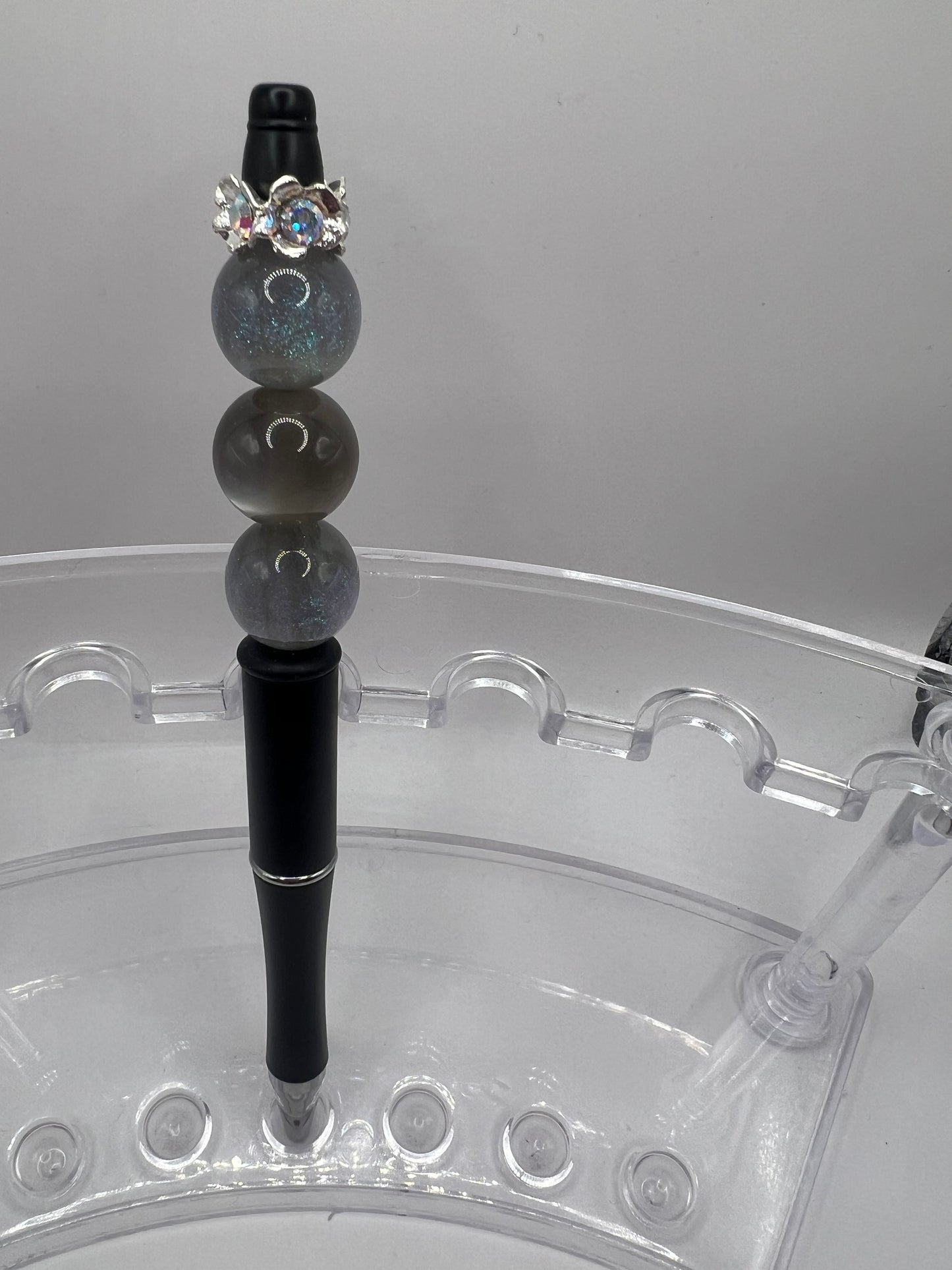 Black sparkly beaded pen