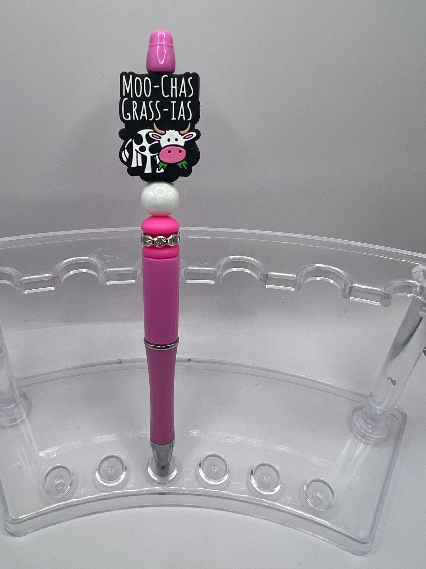 Cow beaded pen