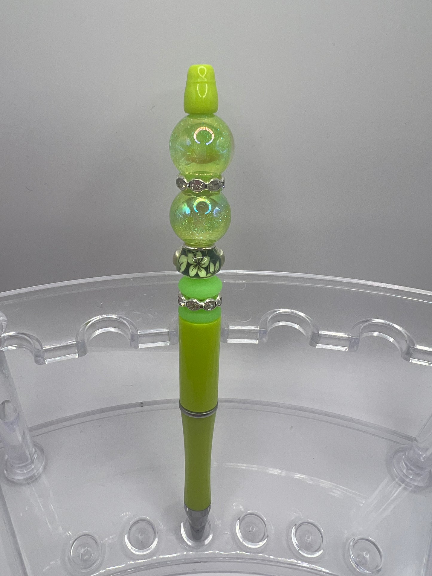 Lime beaded pen