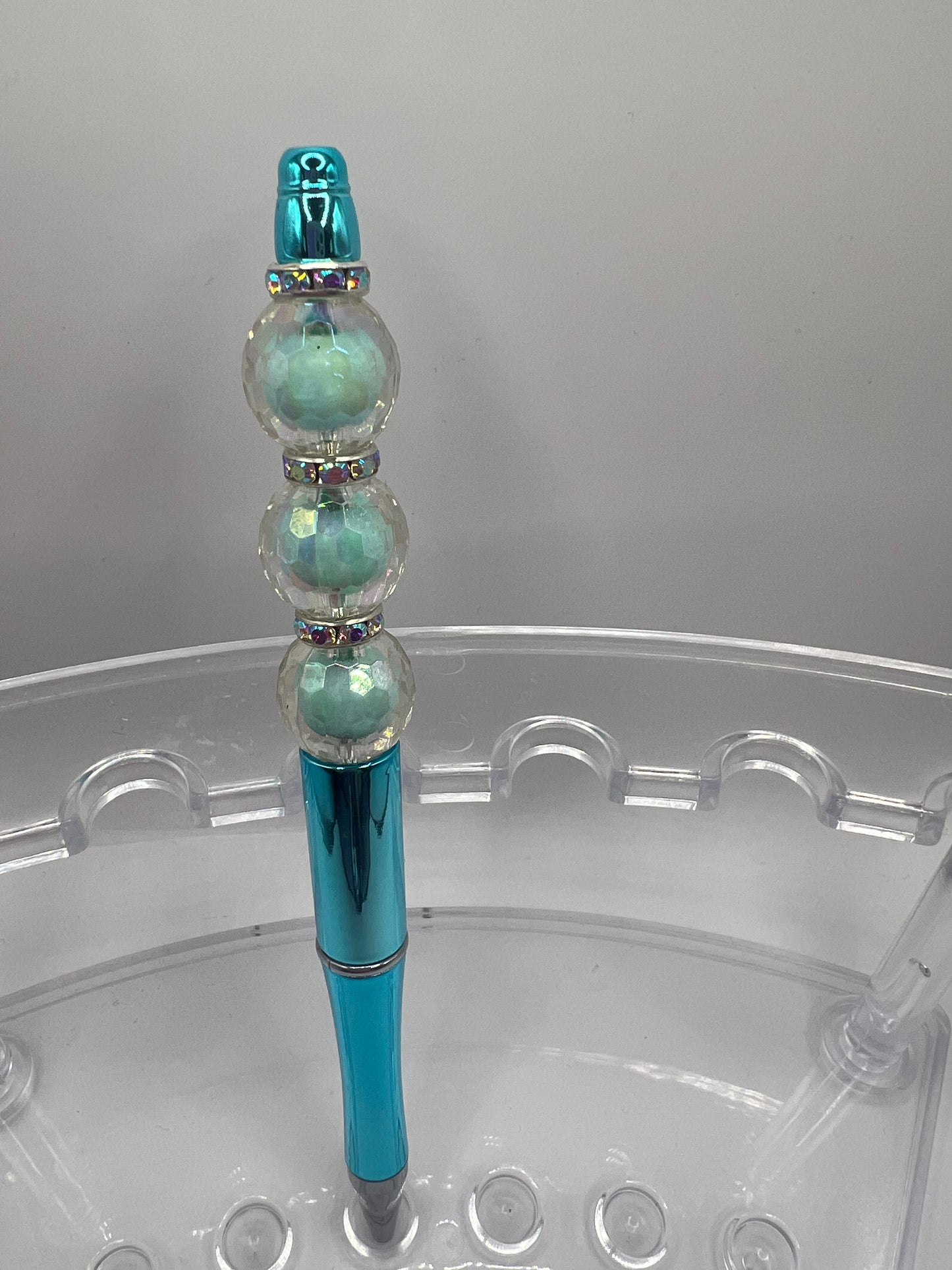 Teal Pretty Beaded Pen