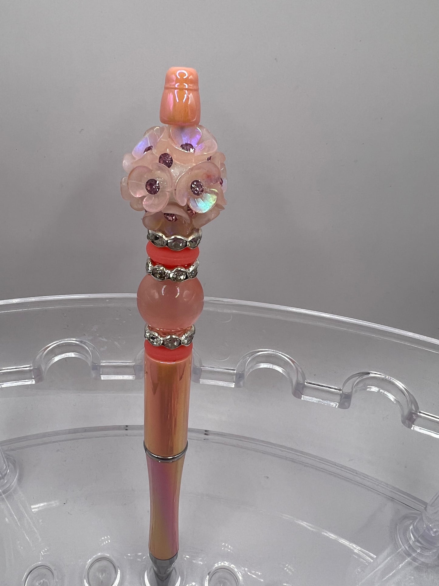 Pink Flower Beaded Pen