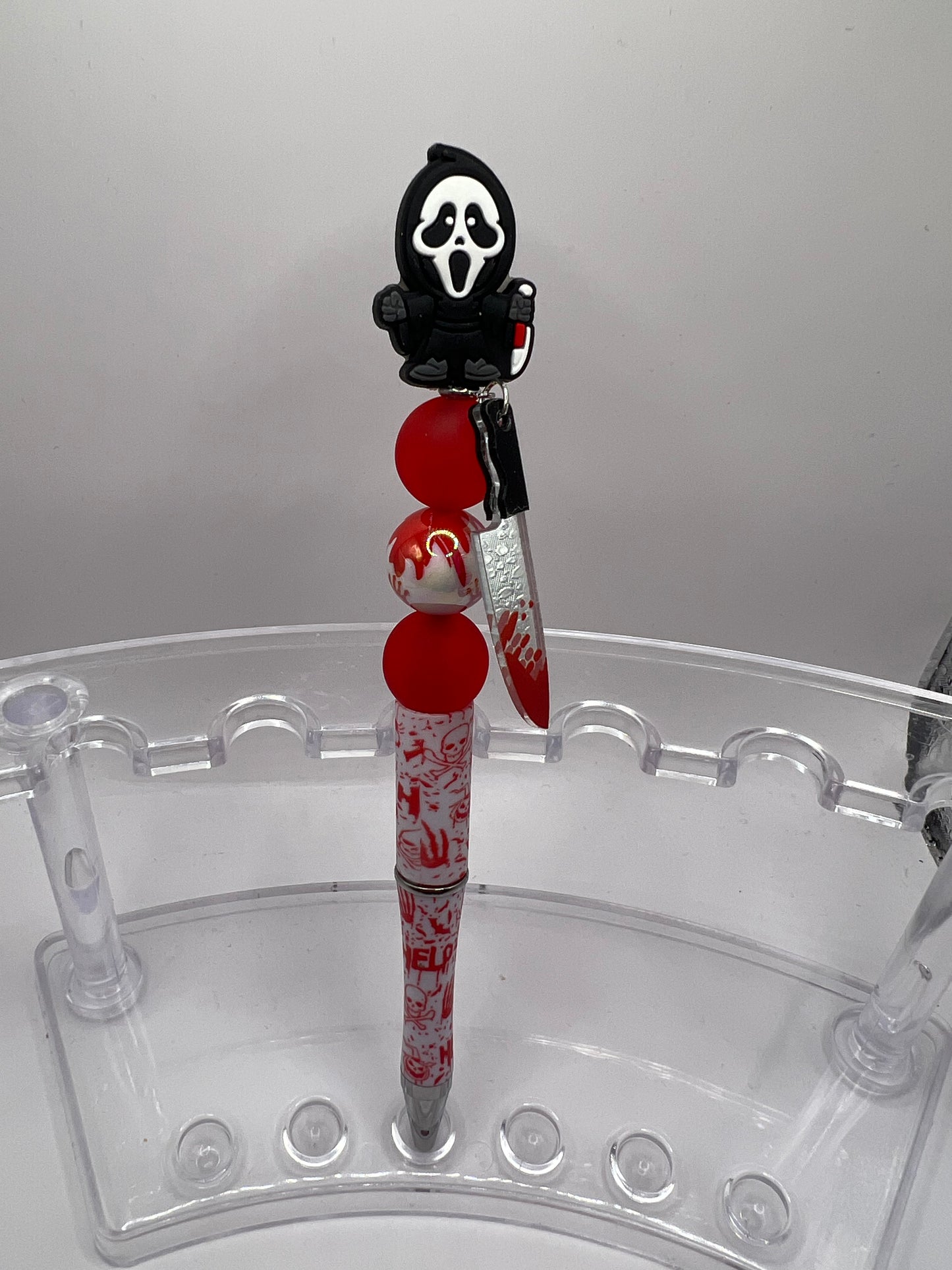 Halloween pen with knife, charm pen