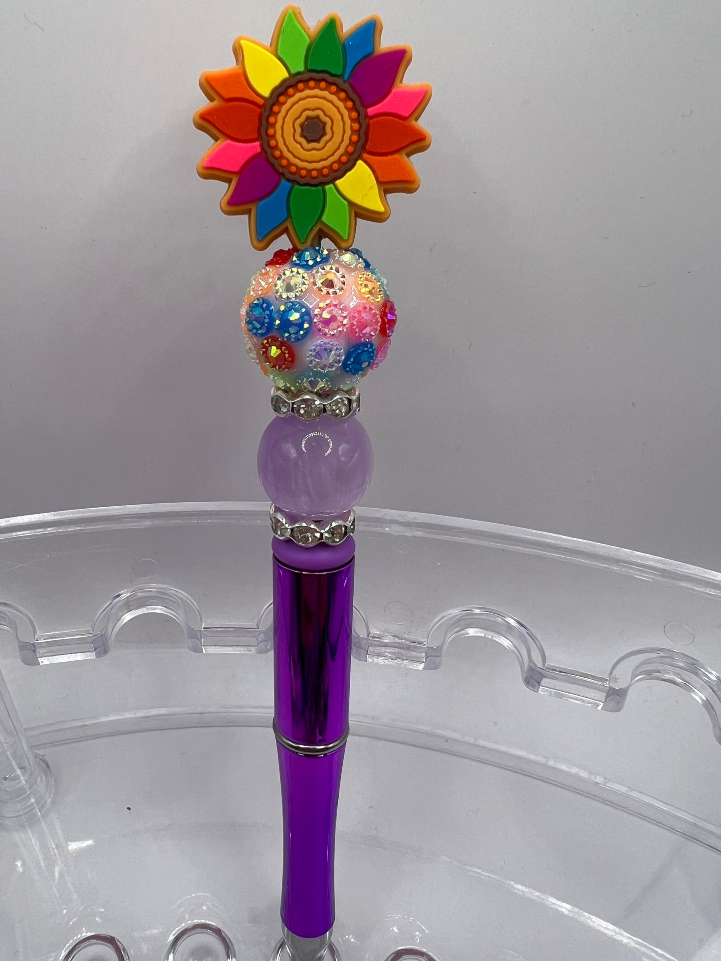 Multi Color Flower Beaded Pen