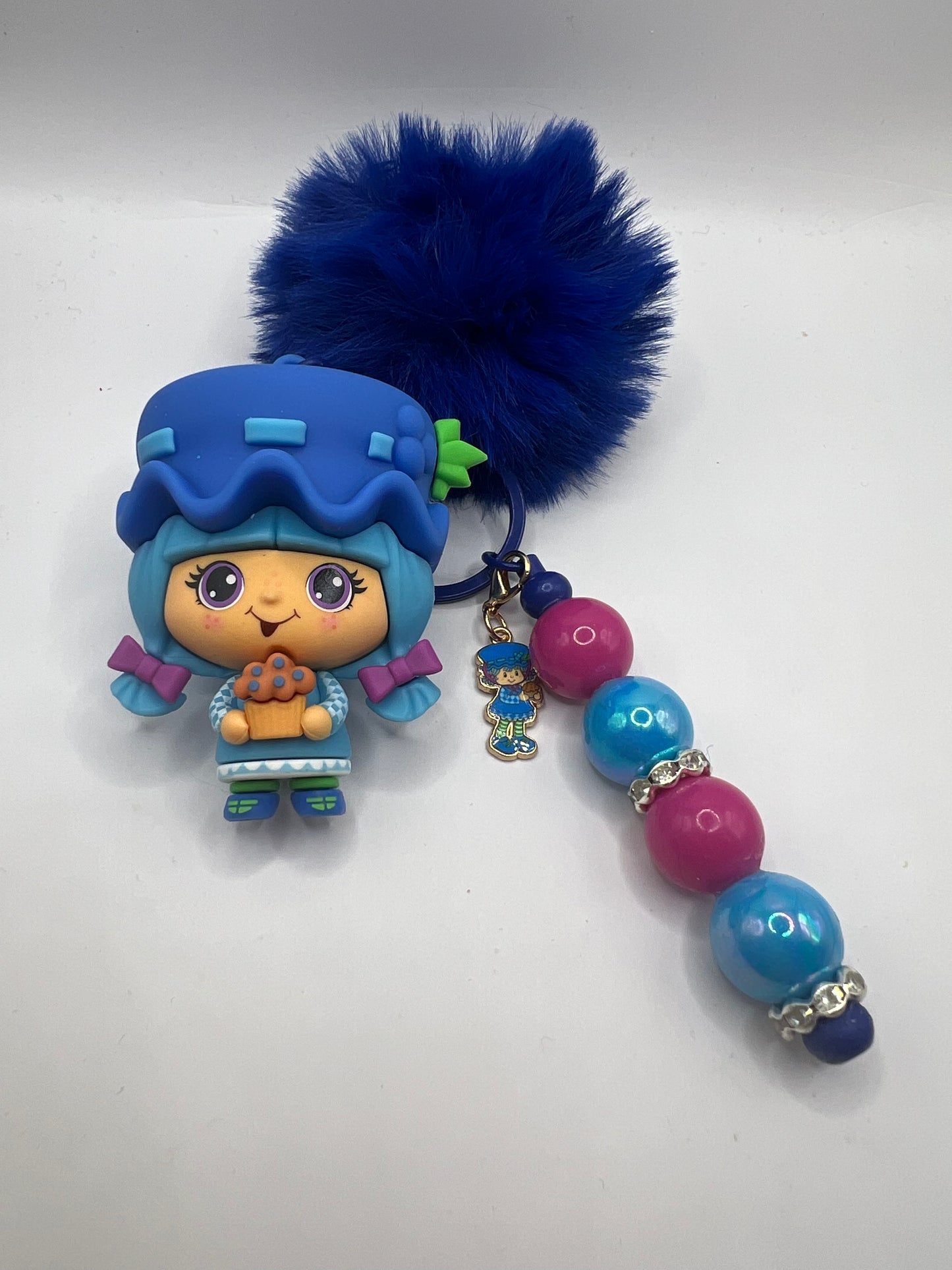 Blueberry muffin keychain