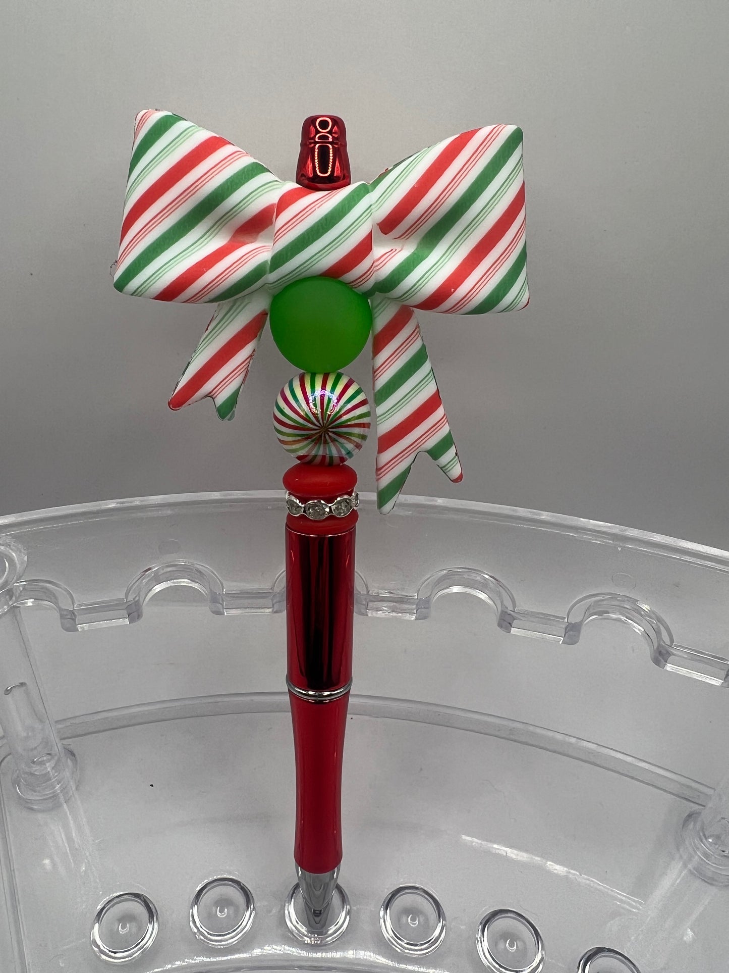 Christmas Bow beaded pen