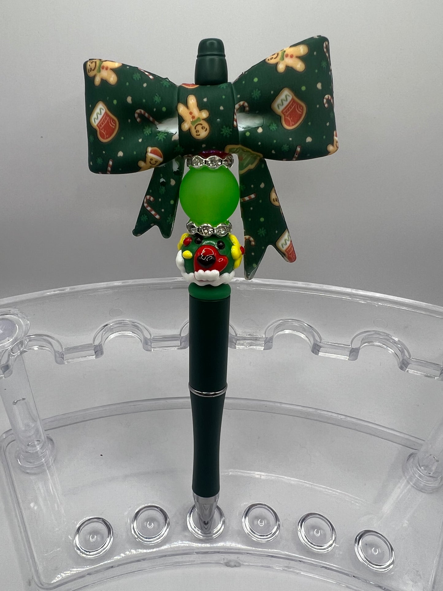 Christmas Bow beaded pen