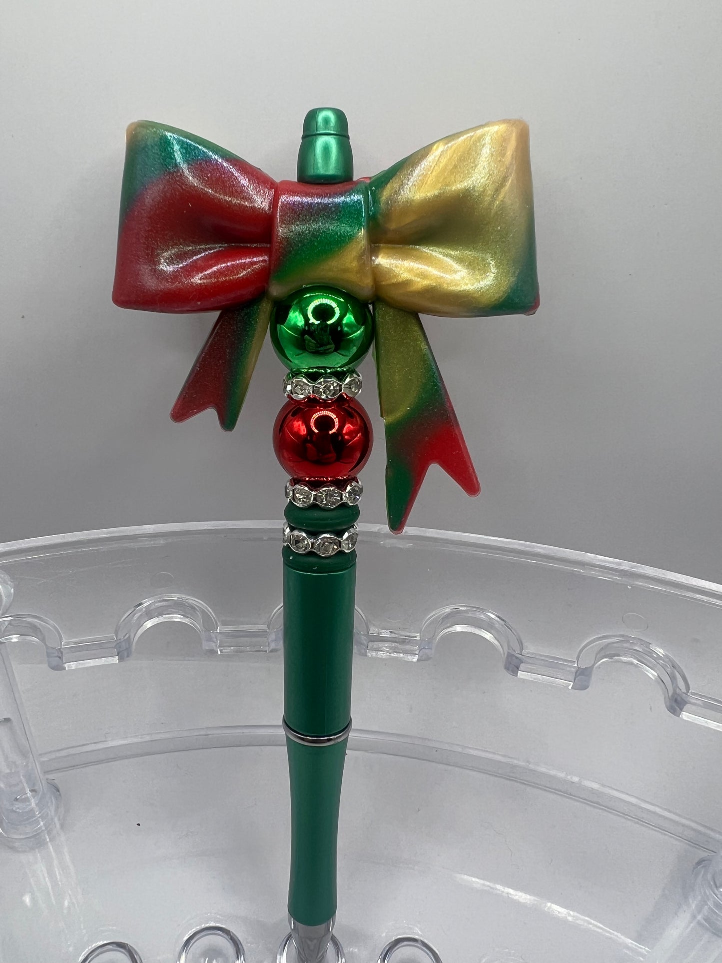 Christmas Bow beaded pen