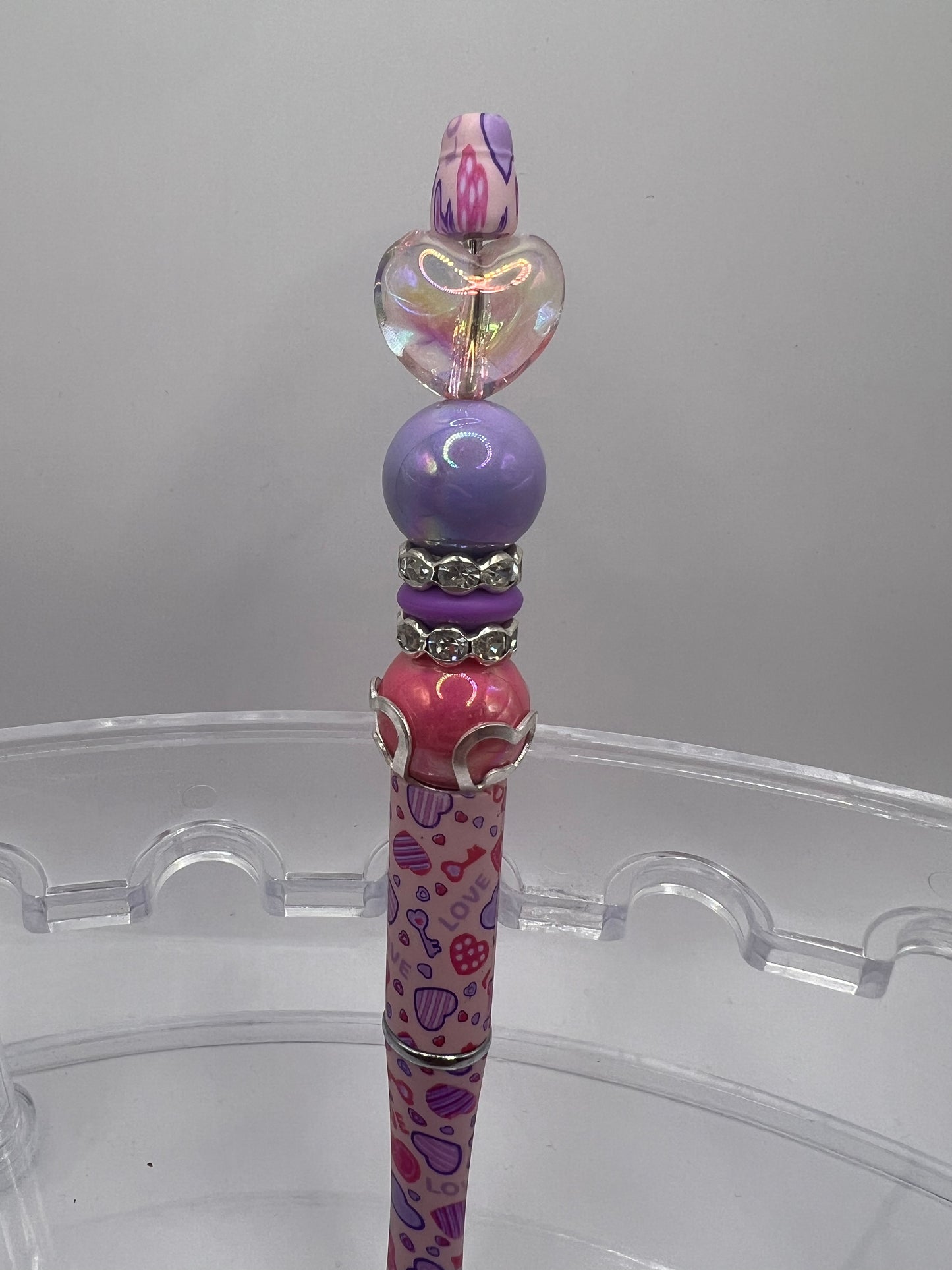 Valentines beaded pen