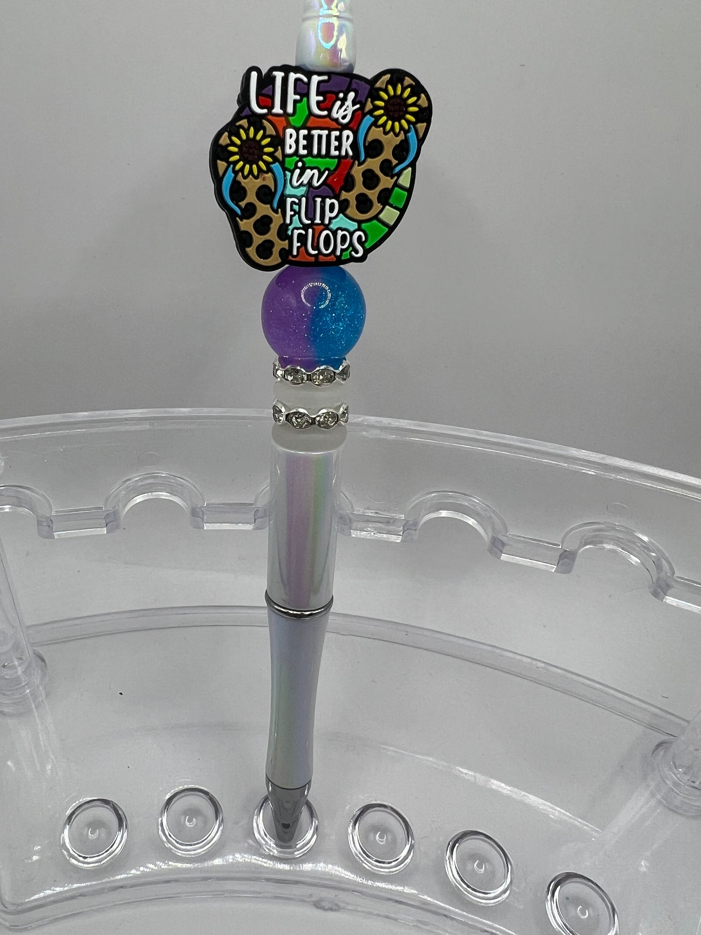Life is better in flip-flops beaded pen