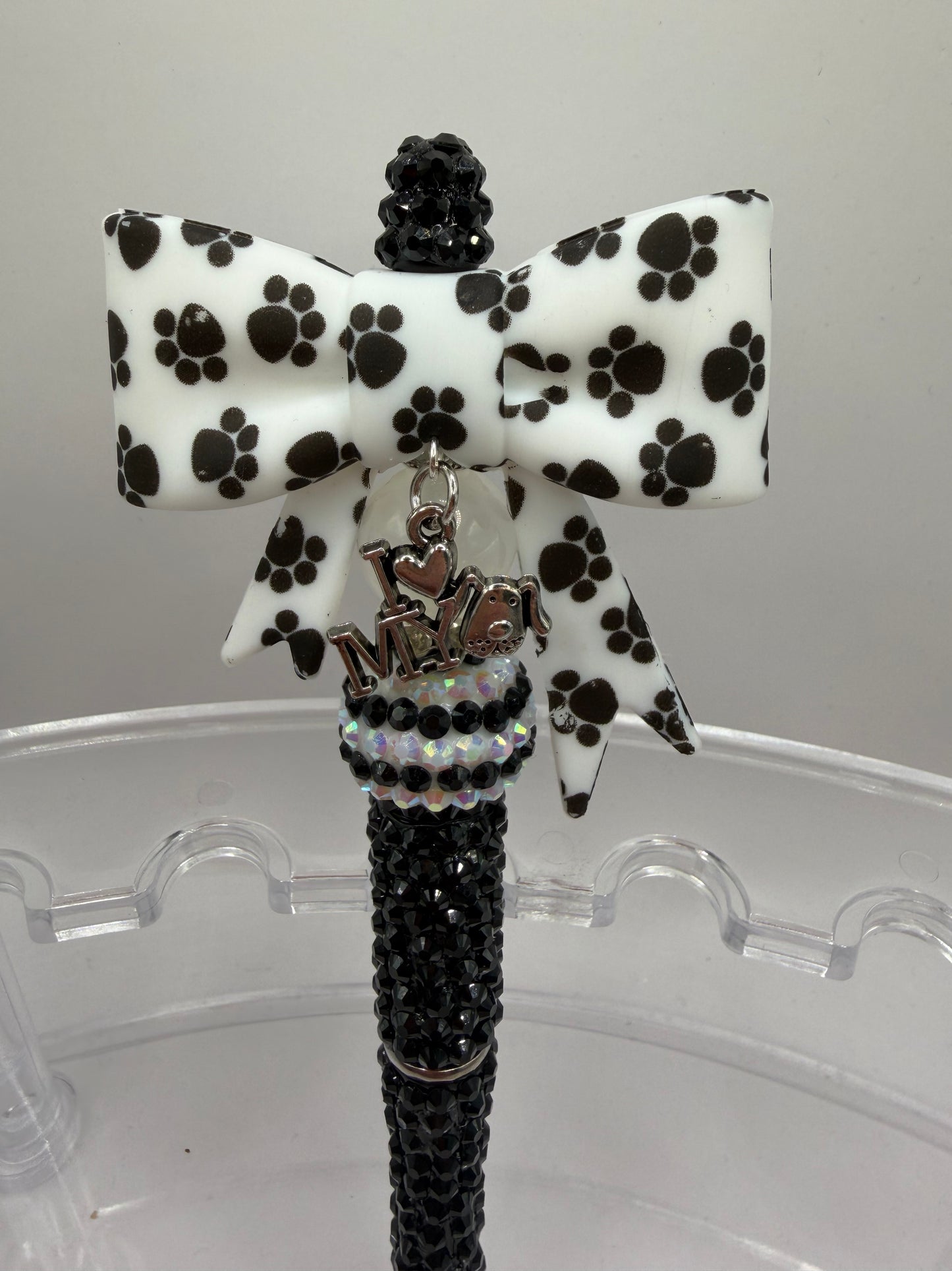 Dog Bow Beaded Pen