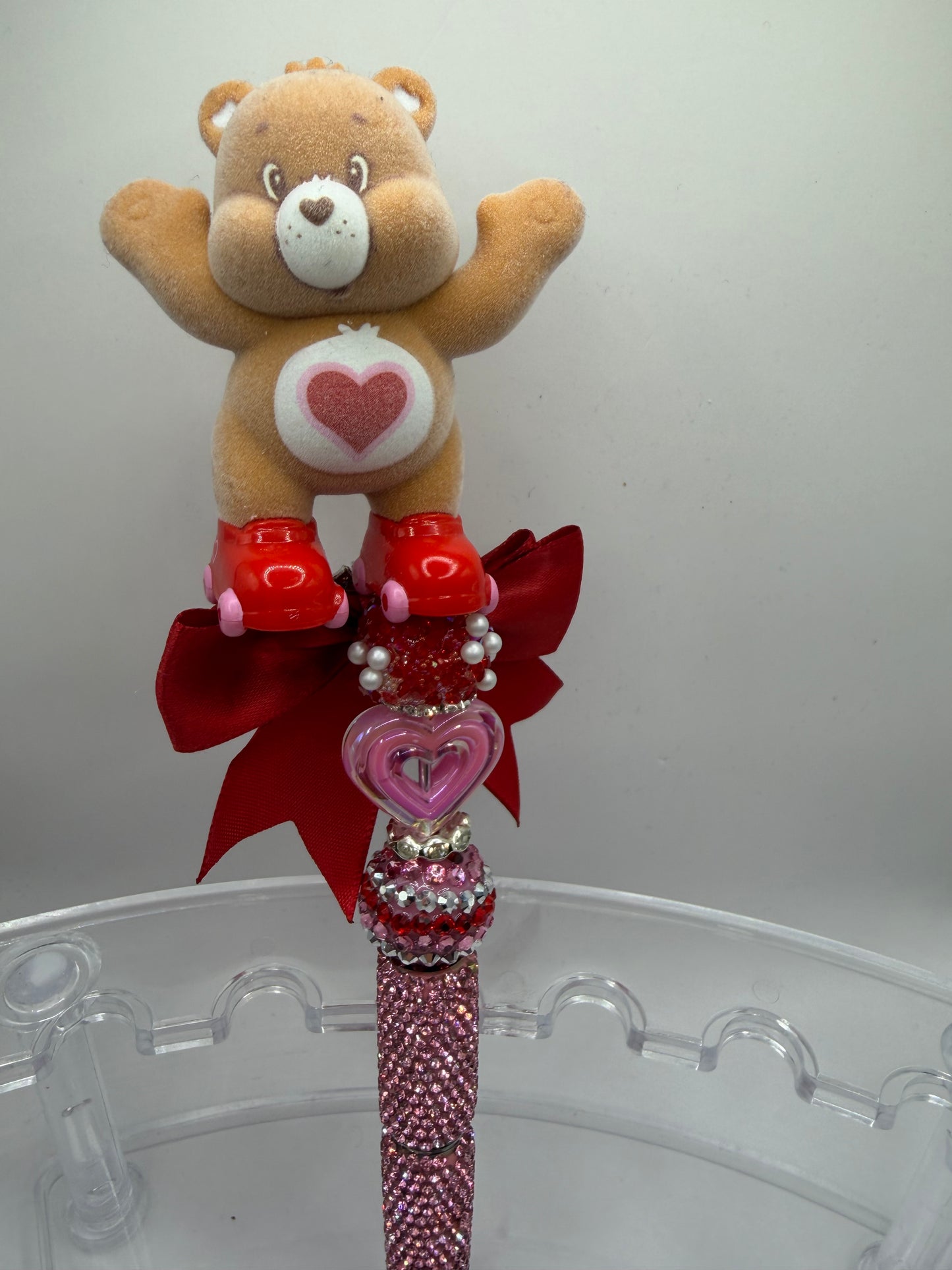Care Bear On Roller Skates Beaded Pen