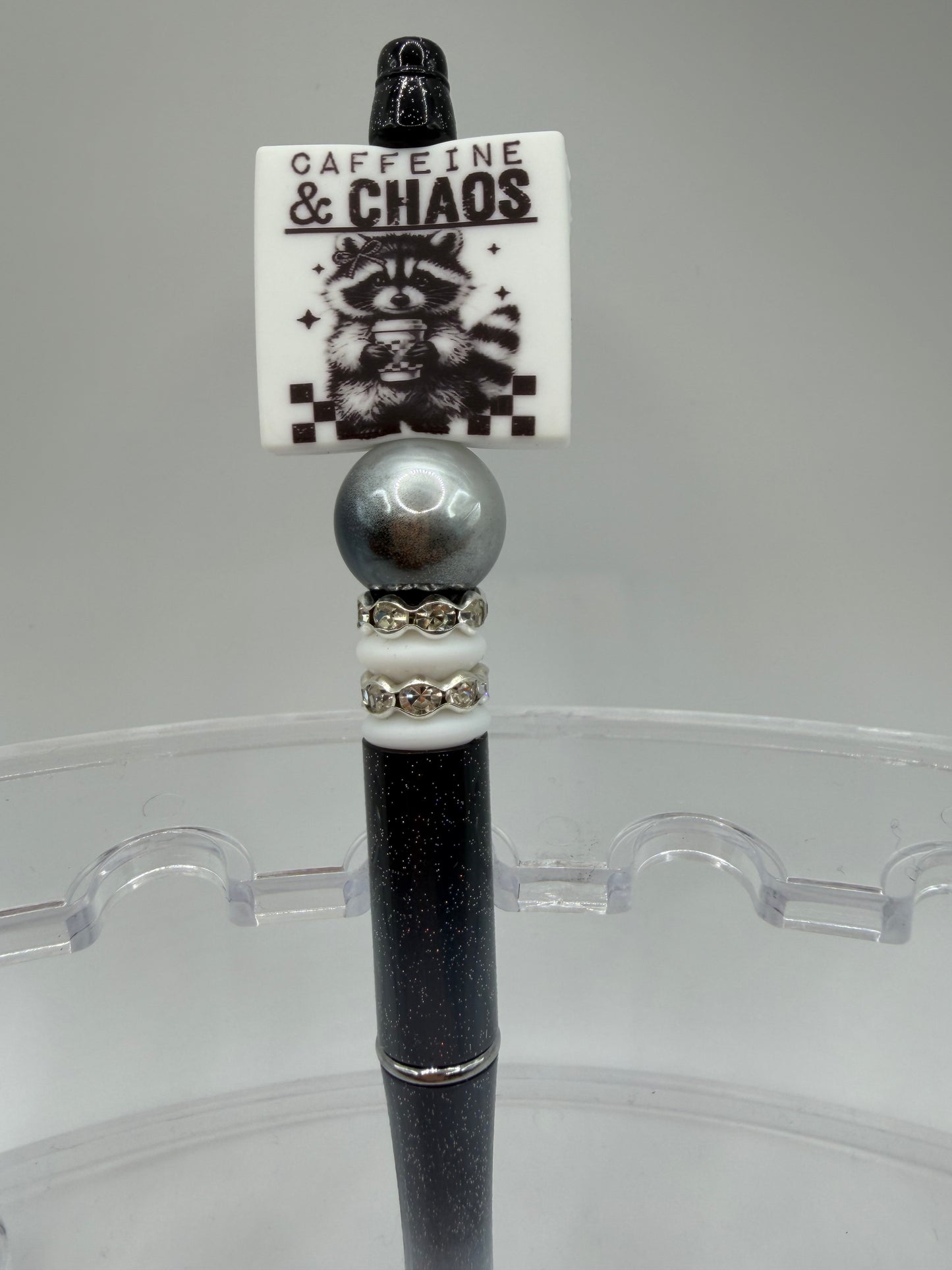 Caffeine and chaos Beaded Pen