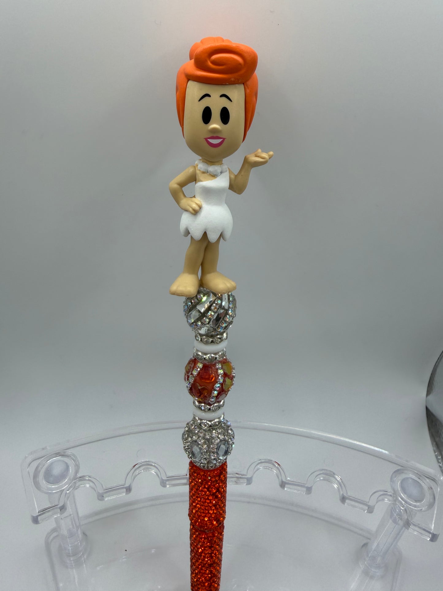 Wilma from the Flintstones beaded Pen