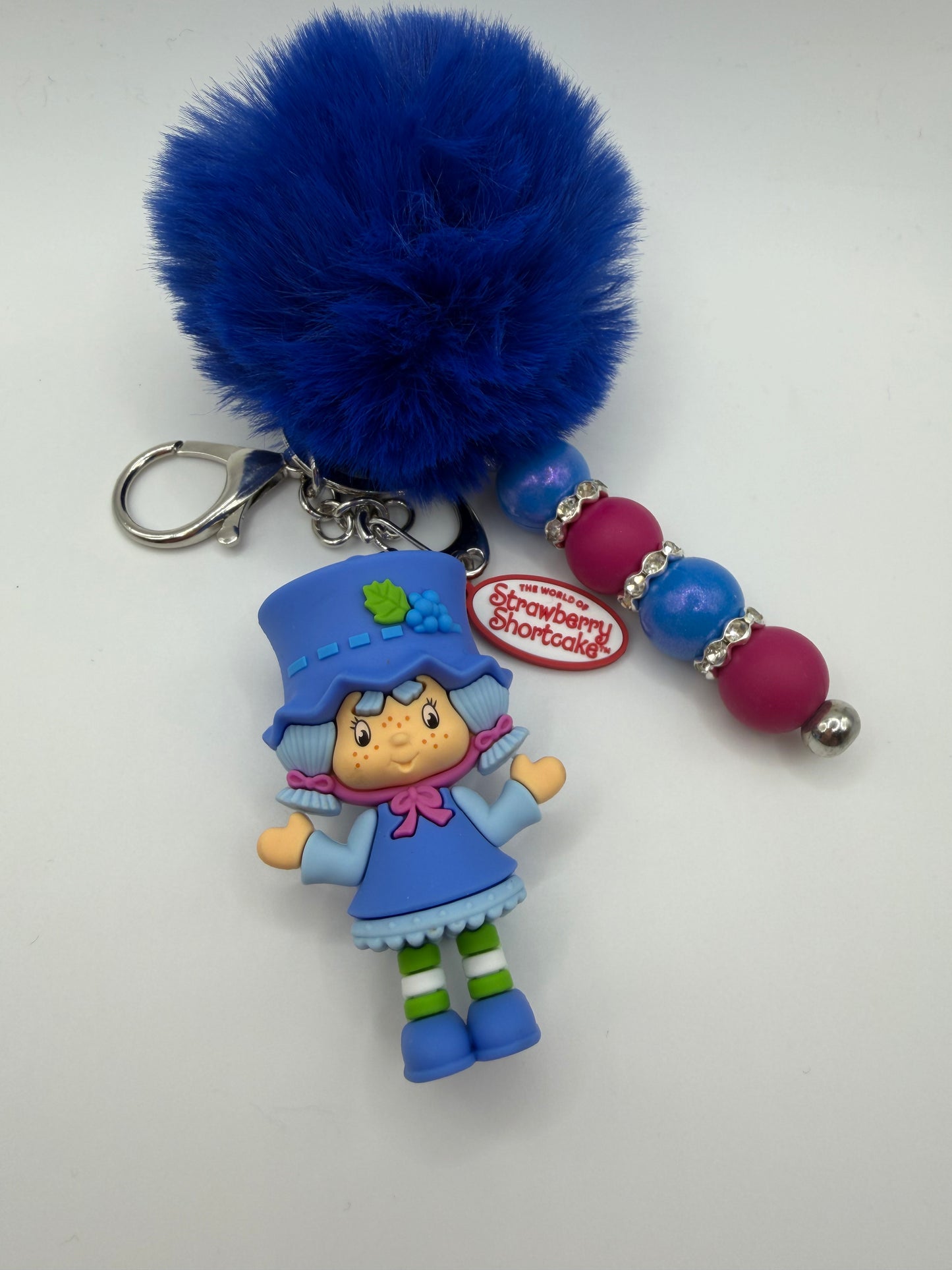Blueberry muffin keychain or purse charm