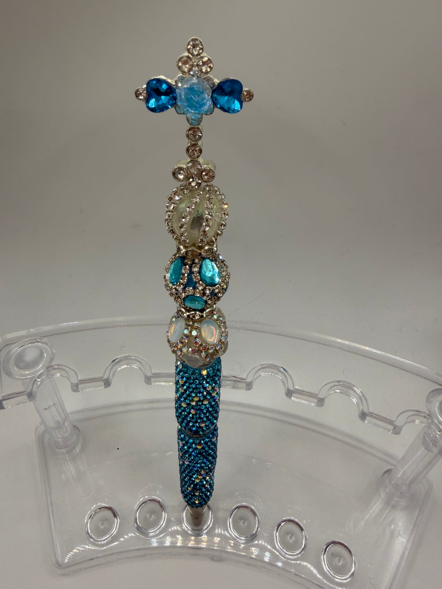 Blue Cross beaded Pen