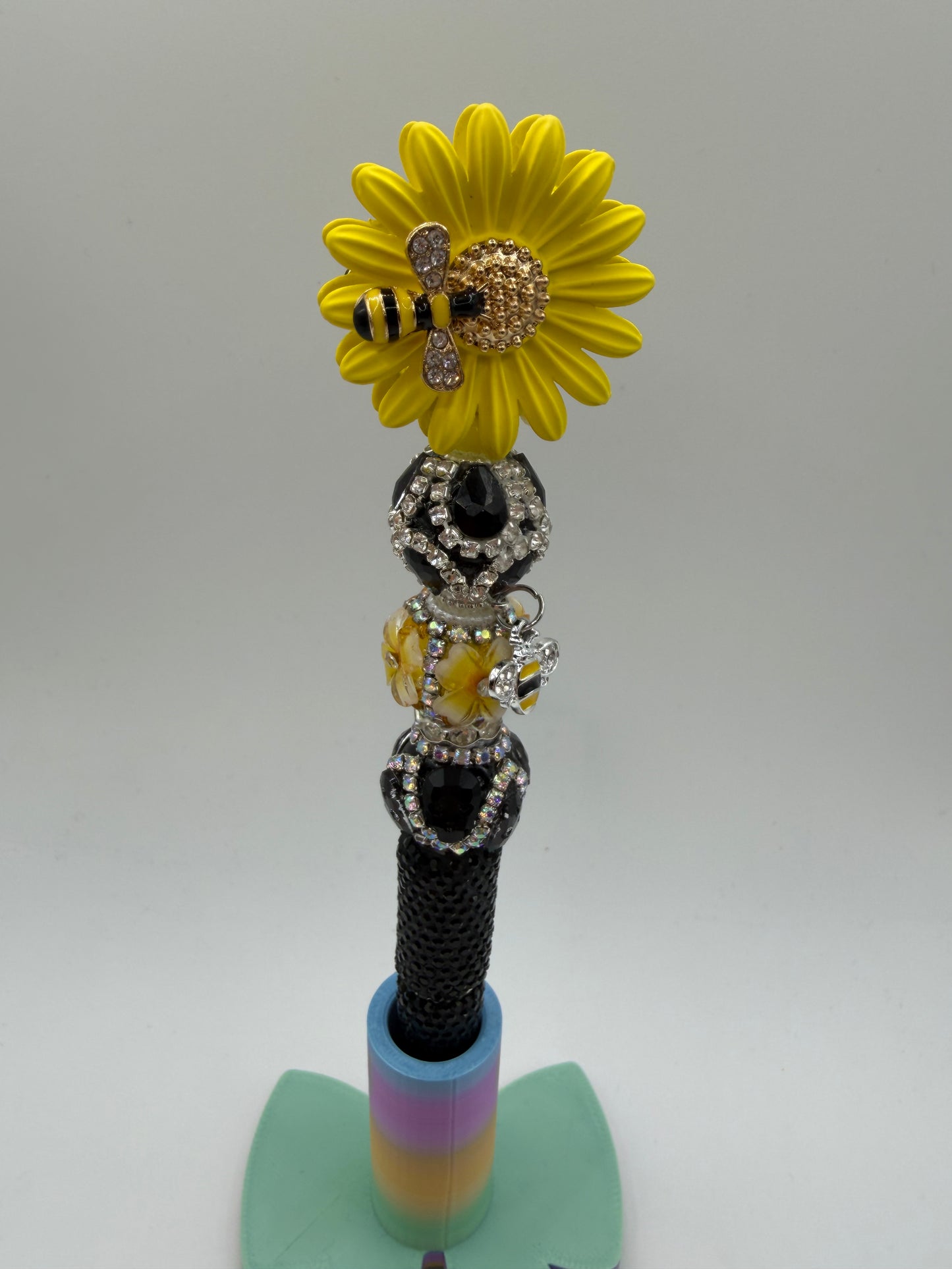 Bee Flower Beaded Pen