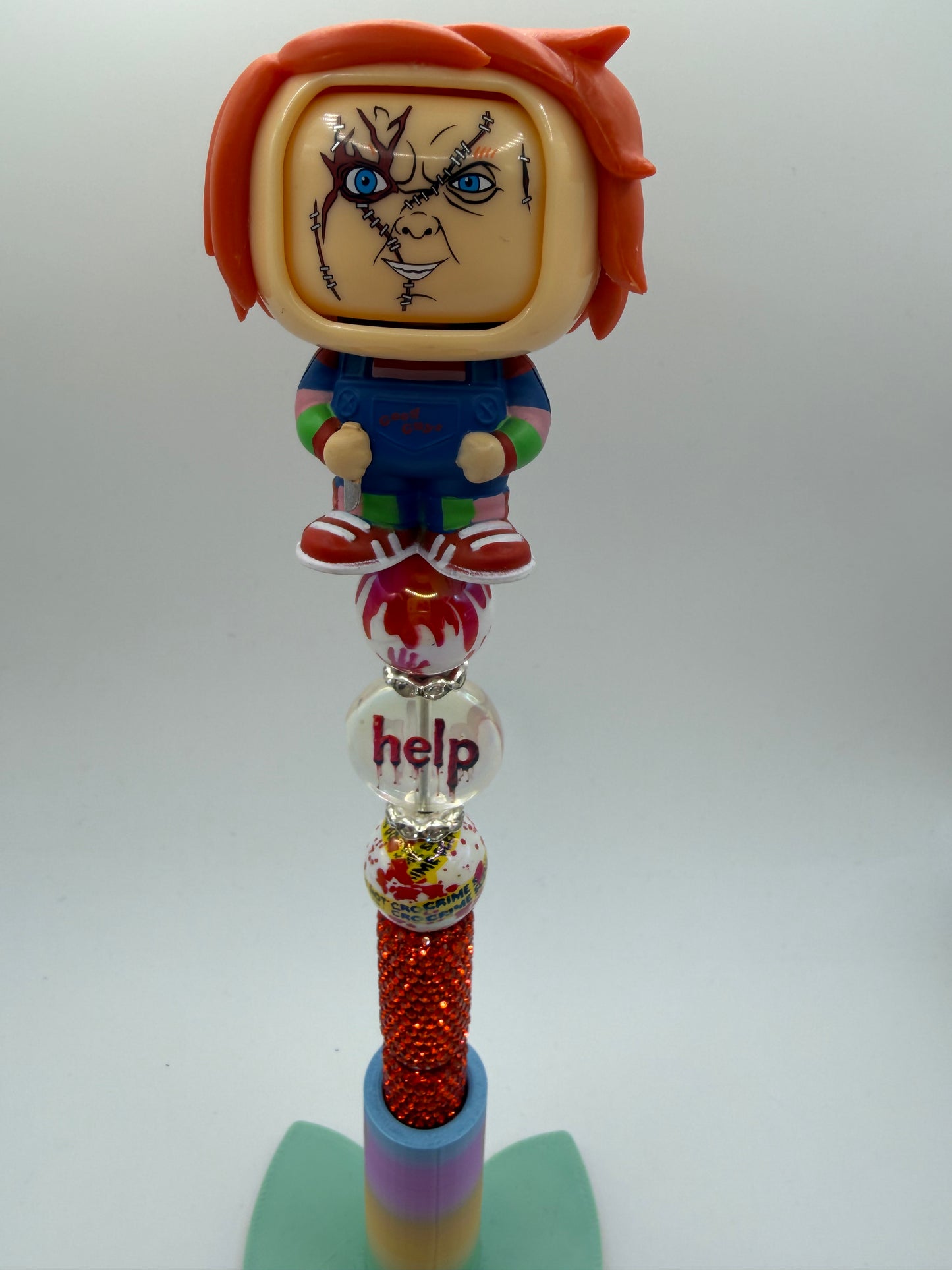 Chucky can change the face Beaded Pen