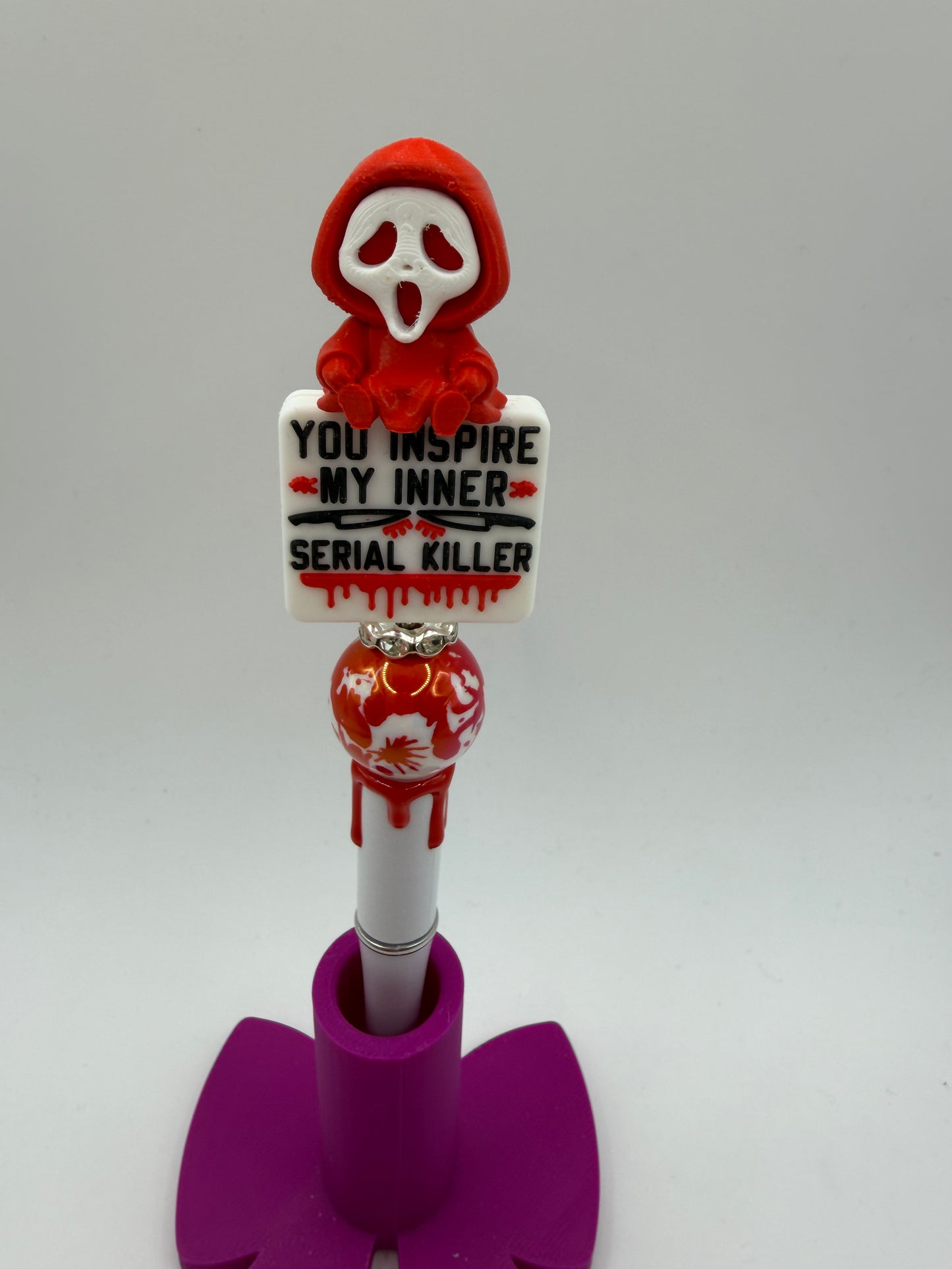Ghost face Beaded Pen l