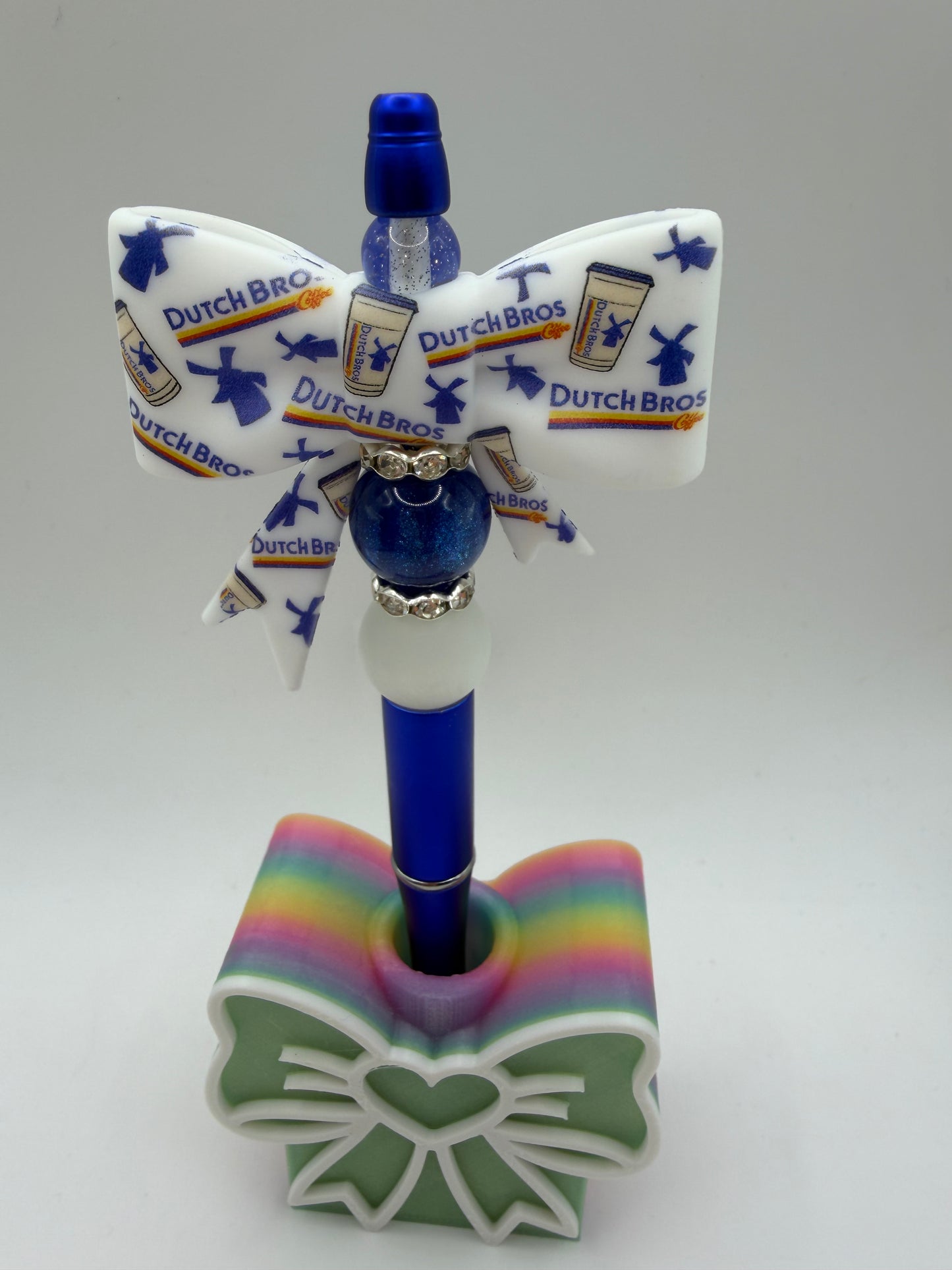 Dutch Bros Bow Beaded Pen
