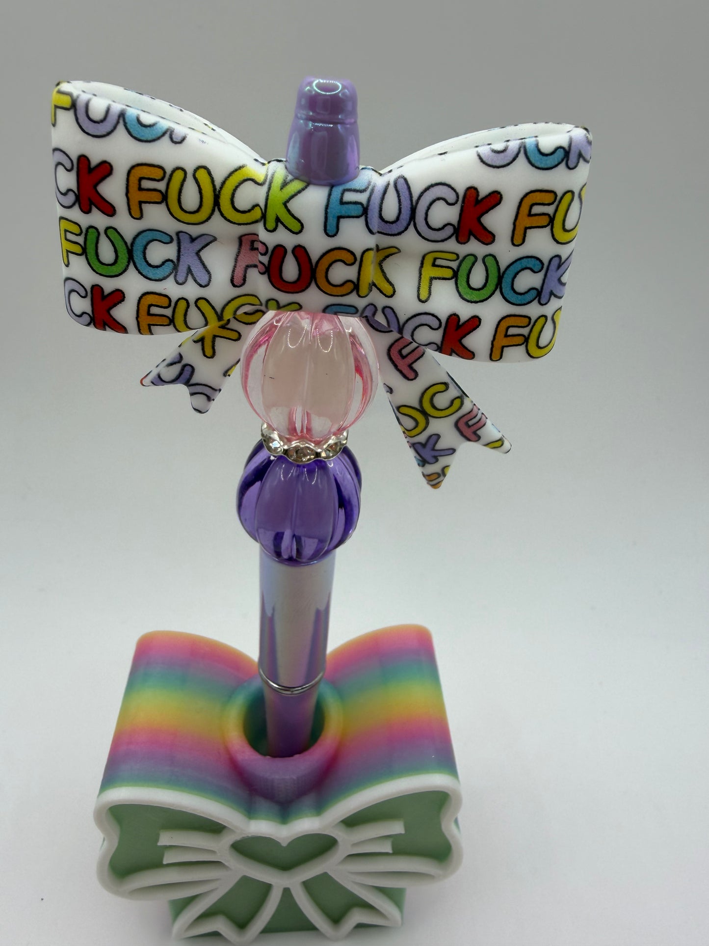FUCK Bow Beaded Pen