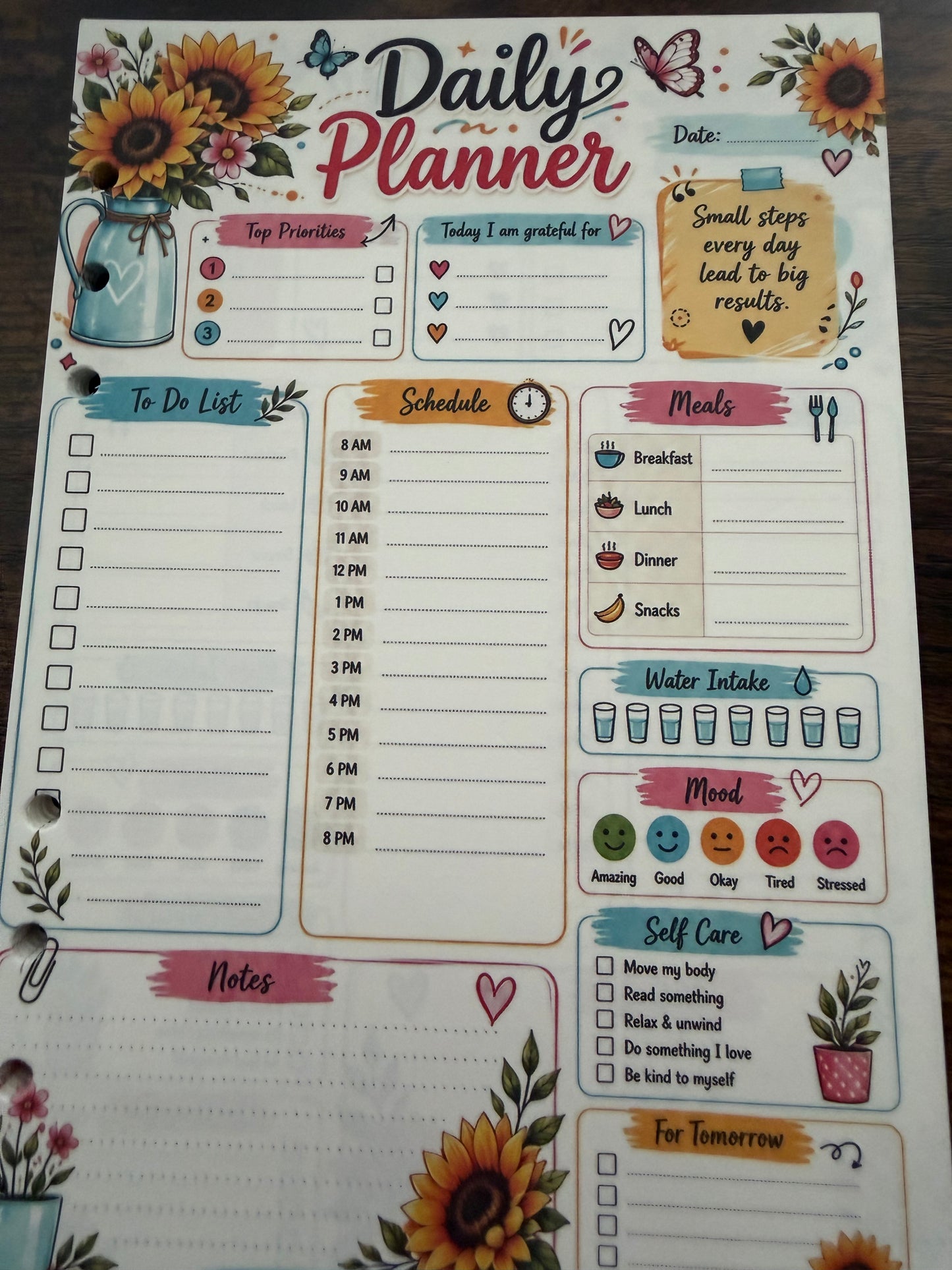 Daily Planner paper A5
