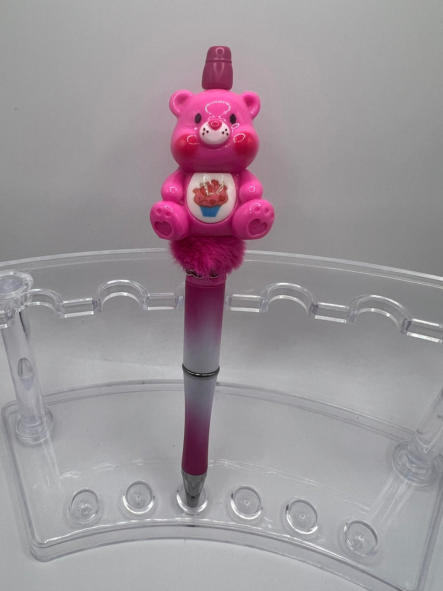 Beaded Care Bear Pen