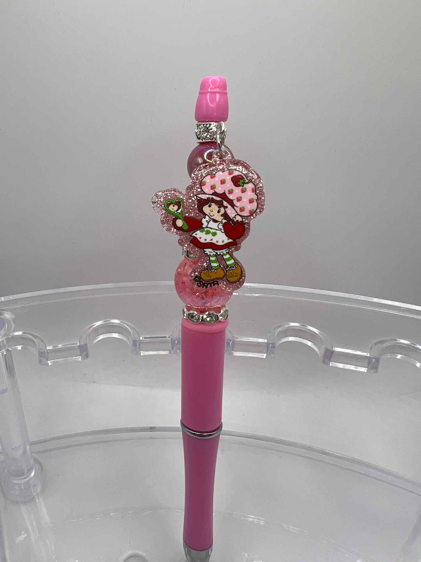 Strawberry Shortcake Beaded Pen w/charm