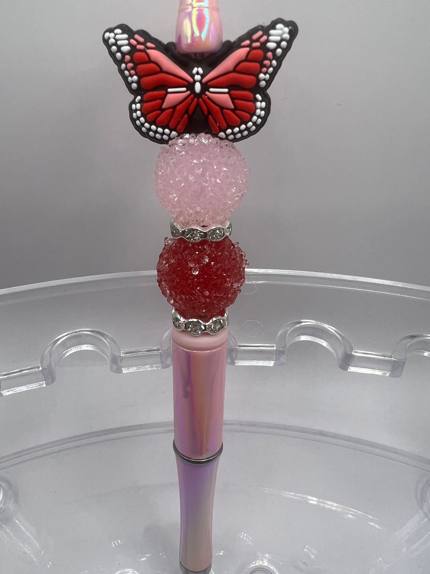 Butterfly beaded pen