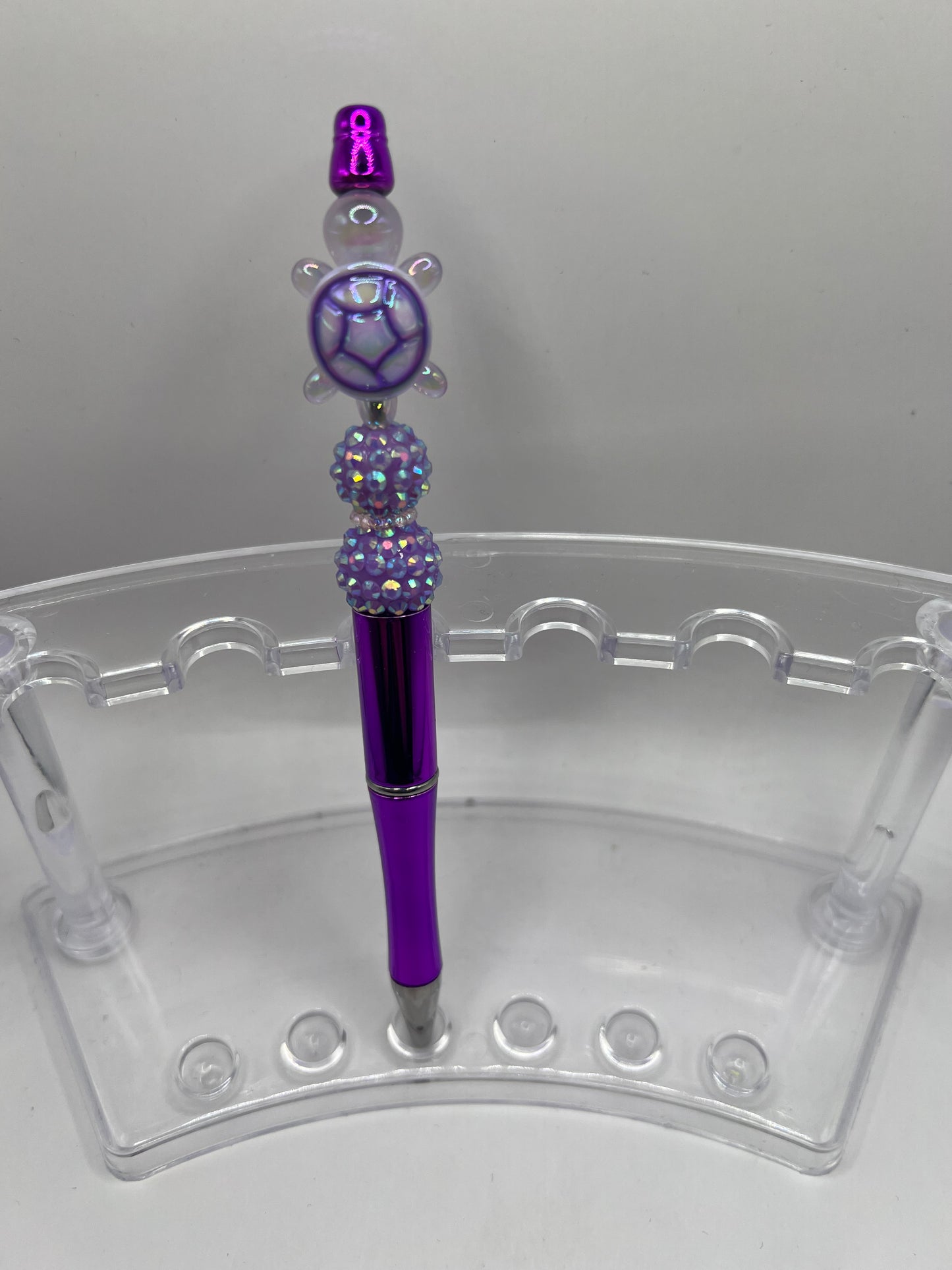 Turtle - Purple beaded pen