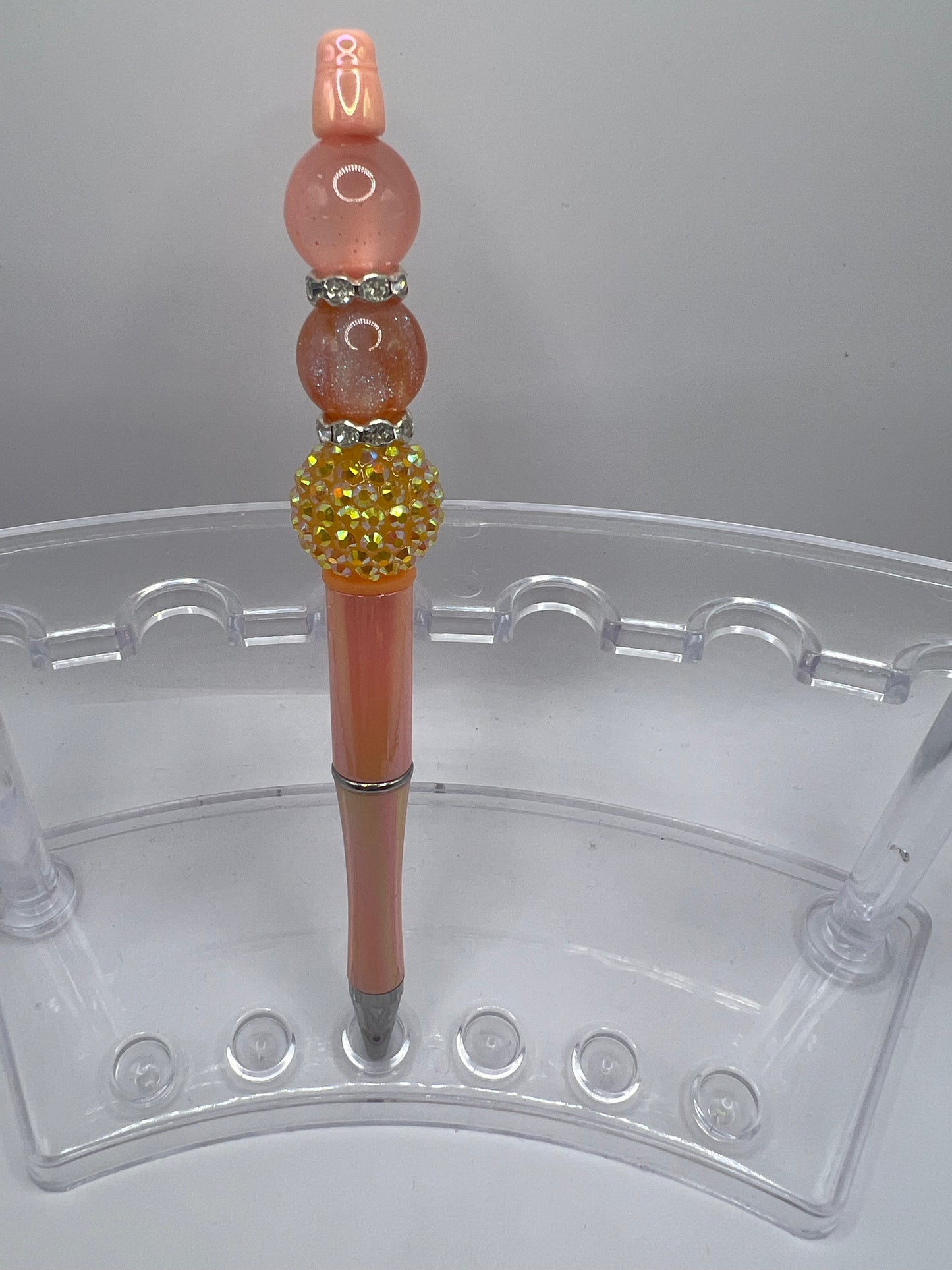 Peach beaded pen