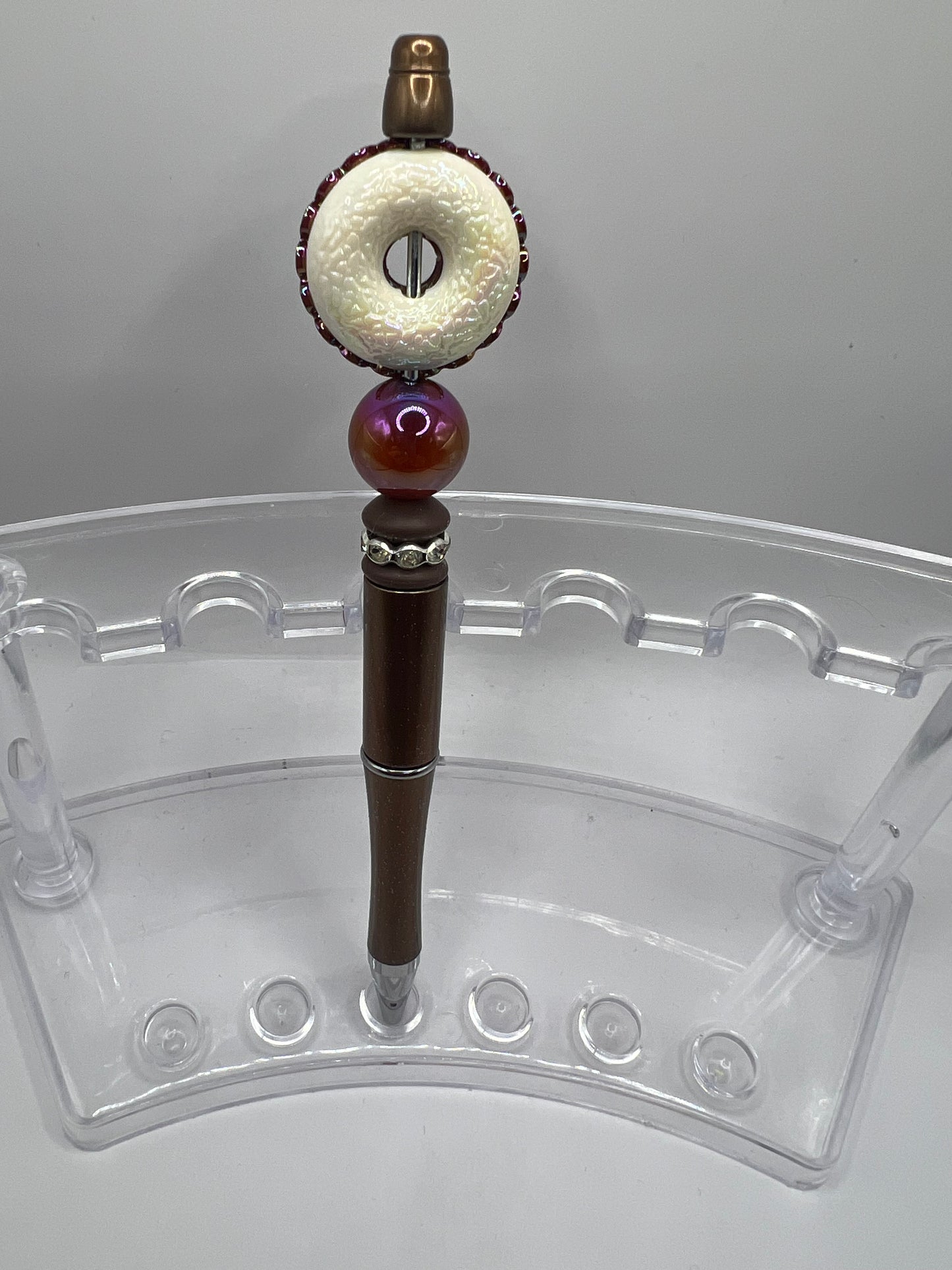 Donut- Brown Beaded Pen
