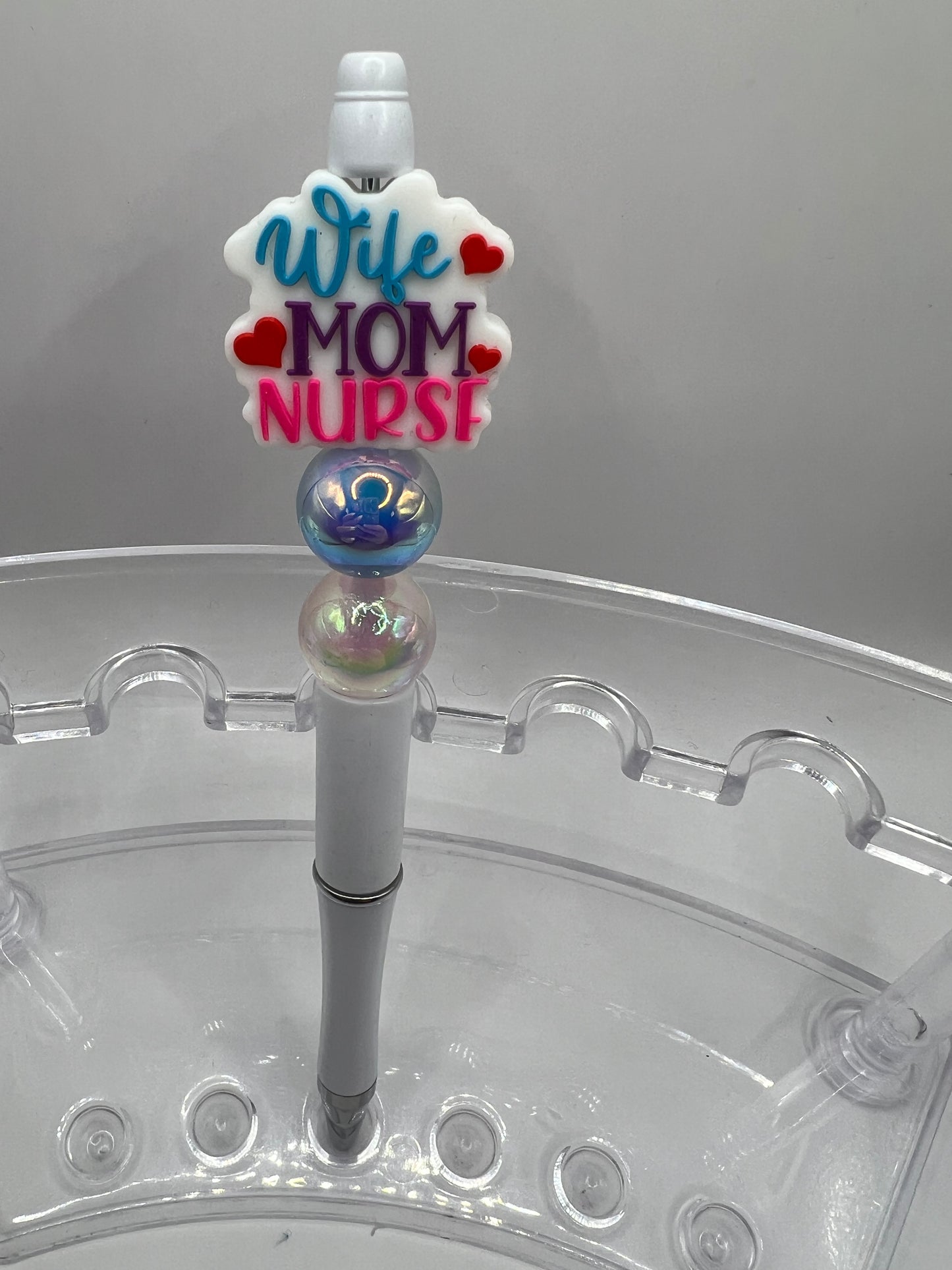 Wife Mom Nurse Beaded Pen