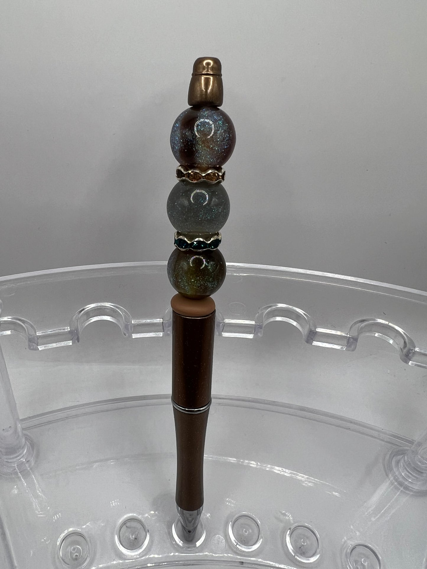 Brown beaded pen