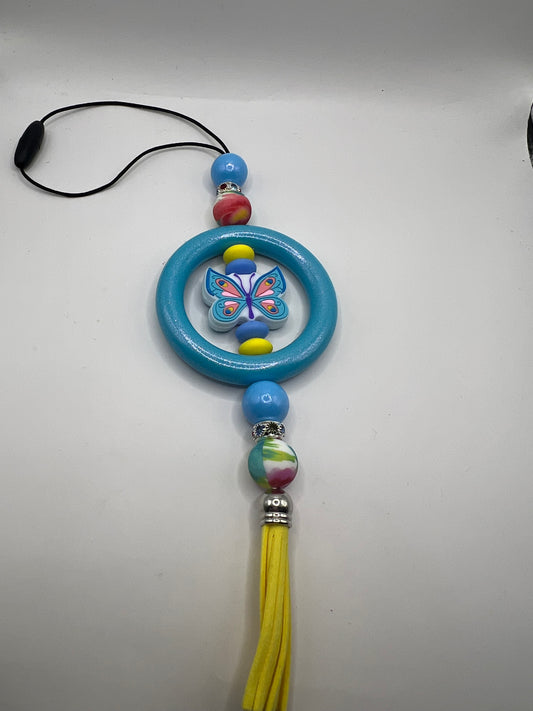 Butterfly car charm or bag charm