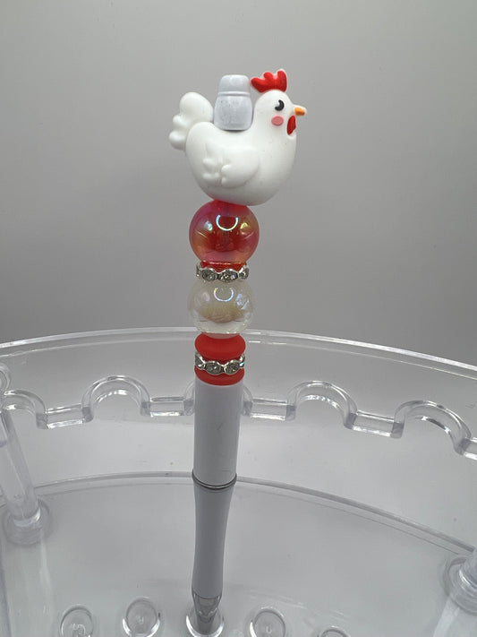 Chicken Beaded Pen