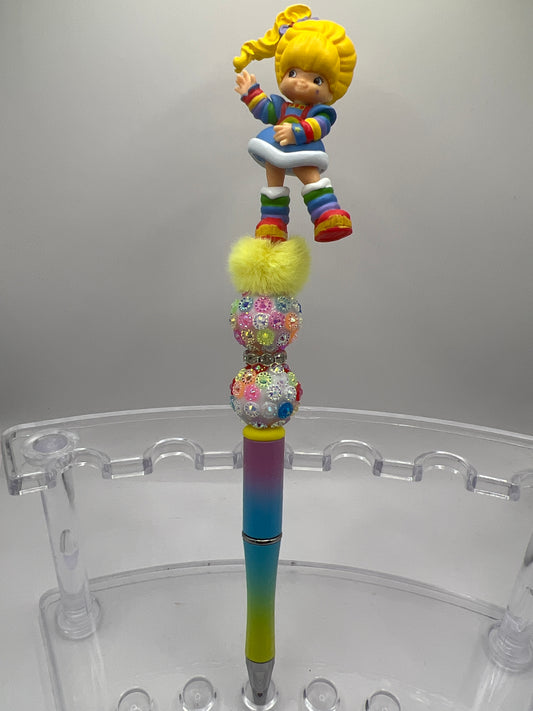 Rainbow Brite Beaded Pen