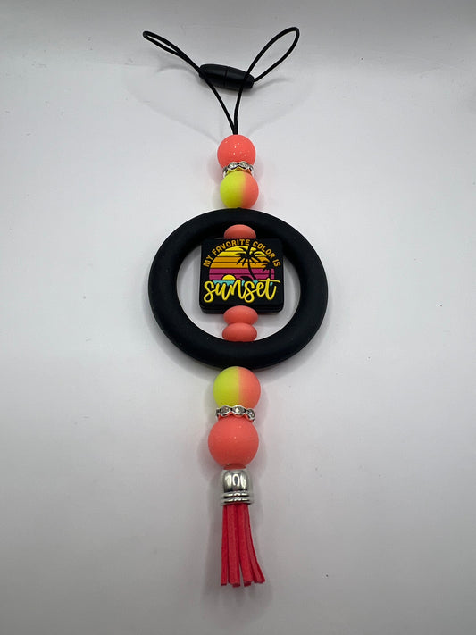 My favorite color is sunset car charm or bag charm