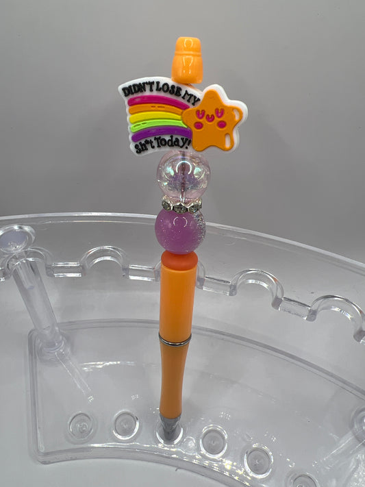 Didn’t lose my shit today beaded pen