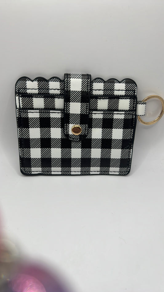 Black and white checkered wallet