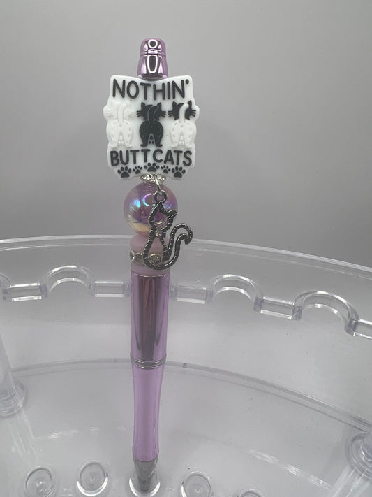 Nothin Butt Cats Beaded Pen