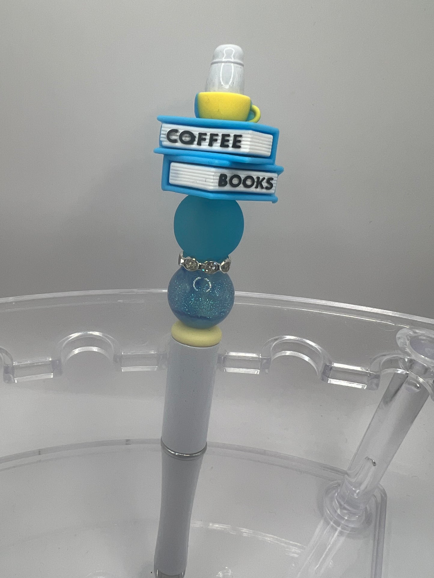 Coffee & Books Beaded Pen