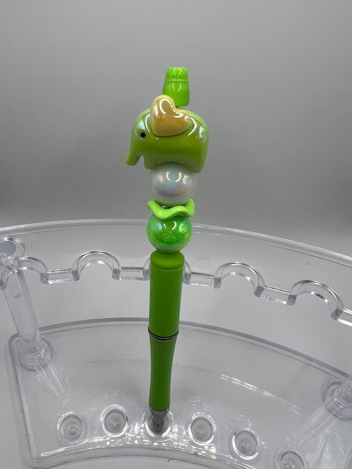Green Elephant Beaded Pen
