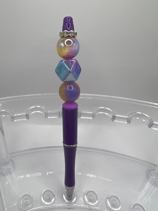 Purple beaded pen